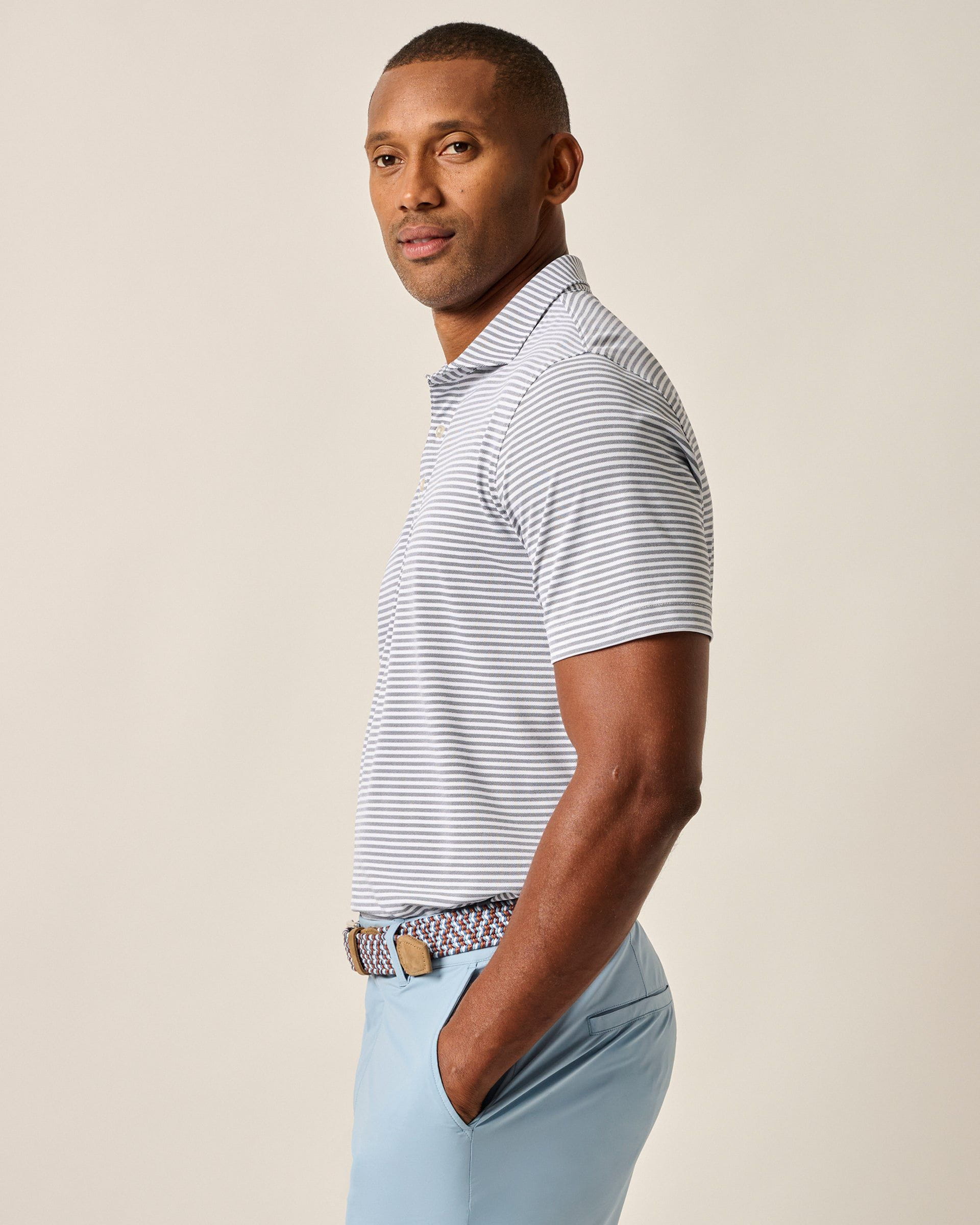 Johnnie-O Performance Mesh Polo - Stetson Stripe