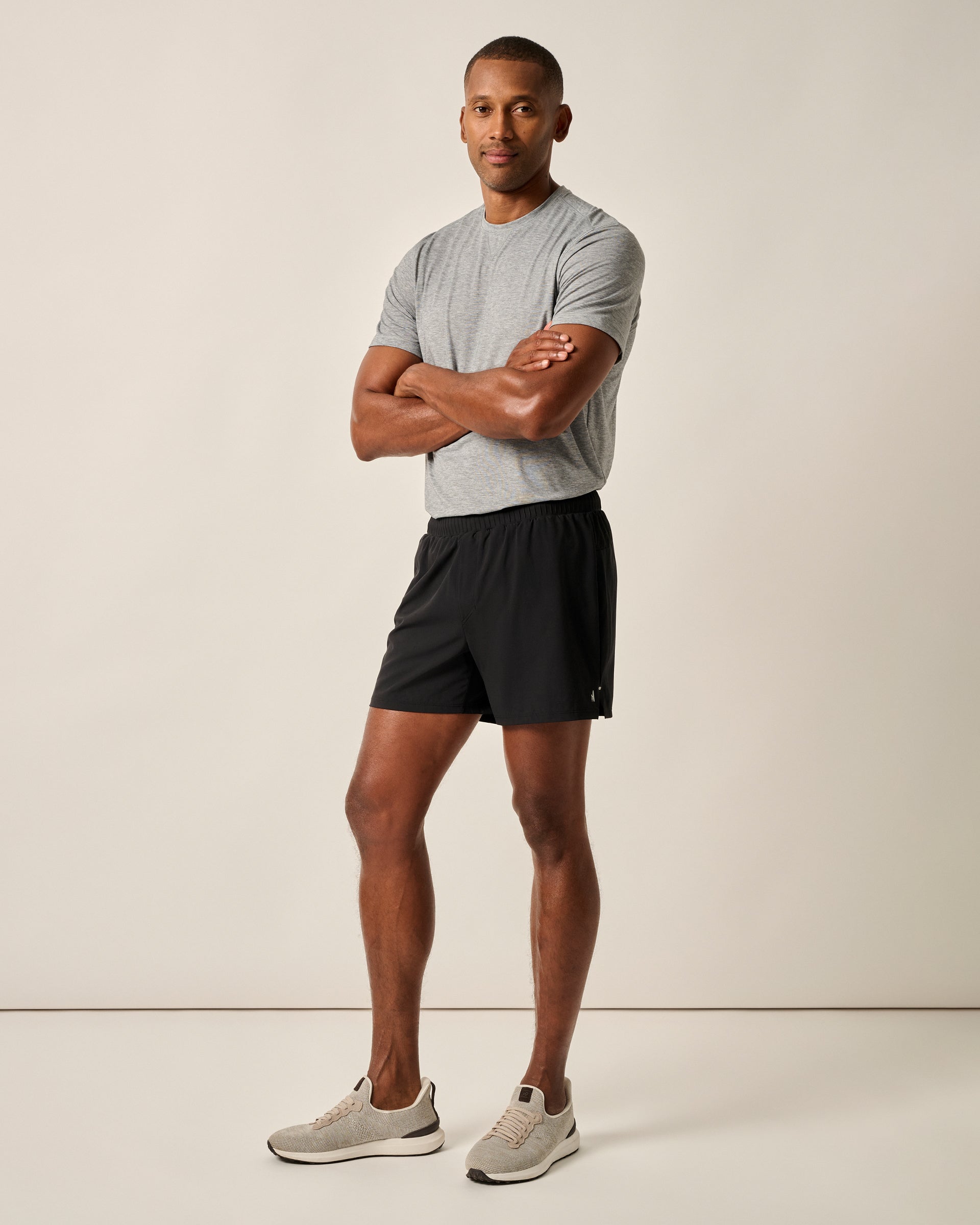 Johnnie-O Strides Lightweight Workout Shorts Black
