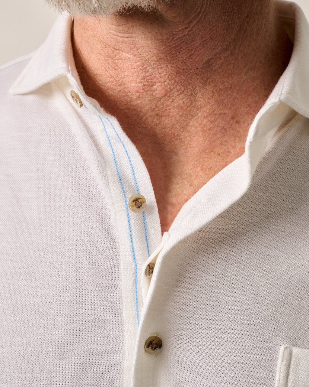 Johnnie-O Short-Sleeve Knit Pique Button-Down Shirt - Tasca