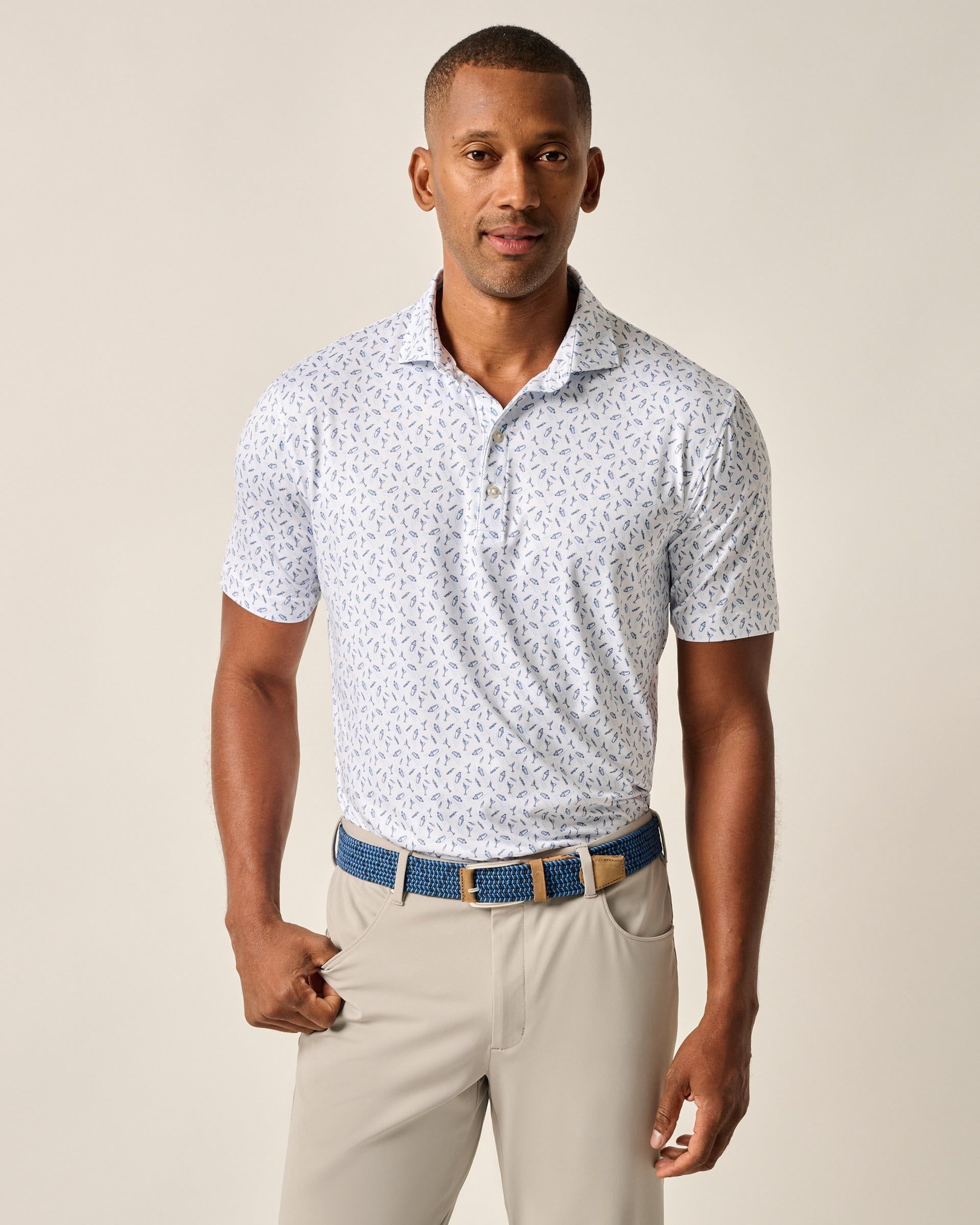 Johnnie-O Featherweight Performance Polo - Tini Print
