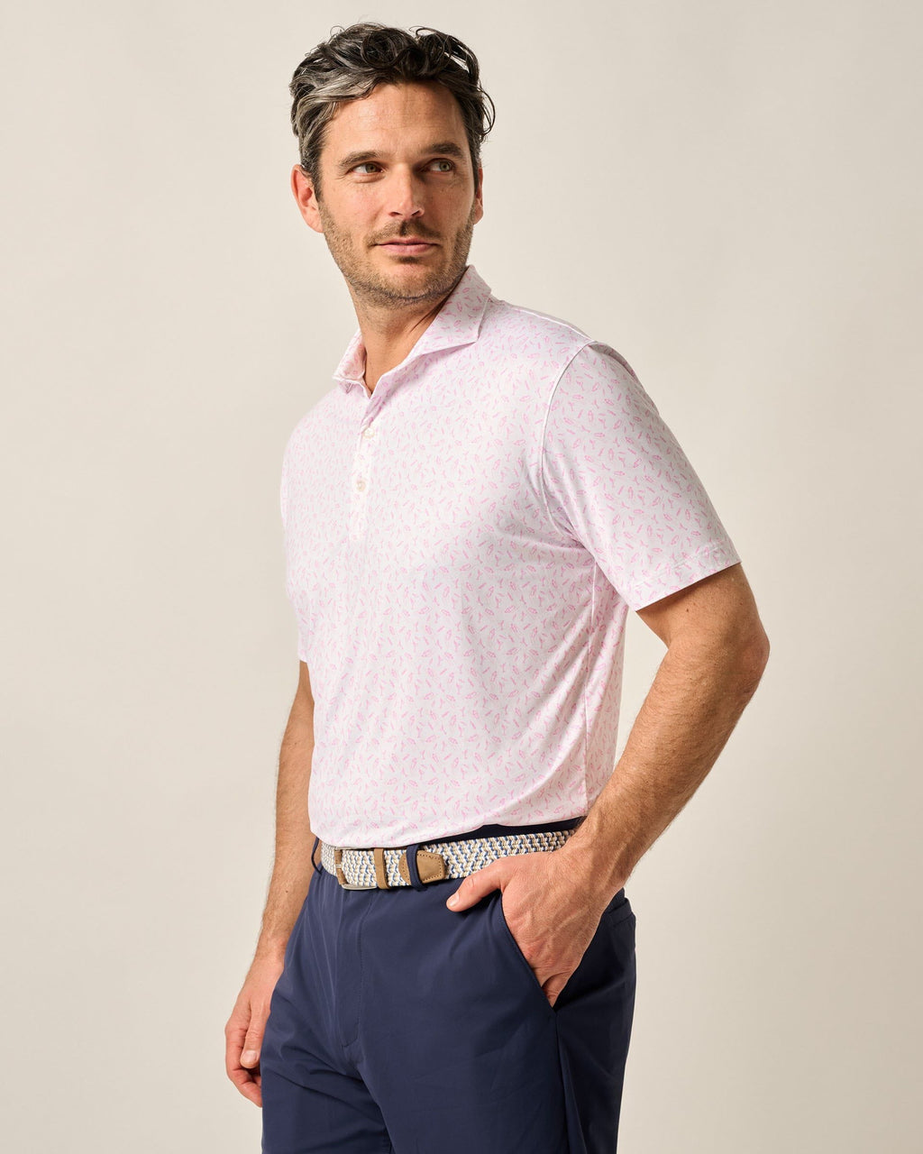 Johnnie-O Featherweight Performance Polo - Tini Print
