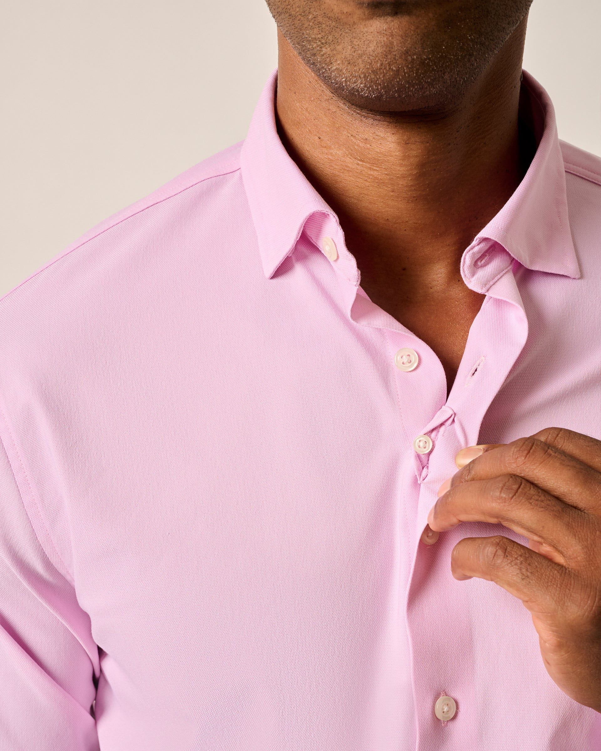 Johnnie-O Everyday Performance Button Down Shirt - Queens Oxford Solid, Porto Pink
