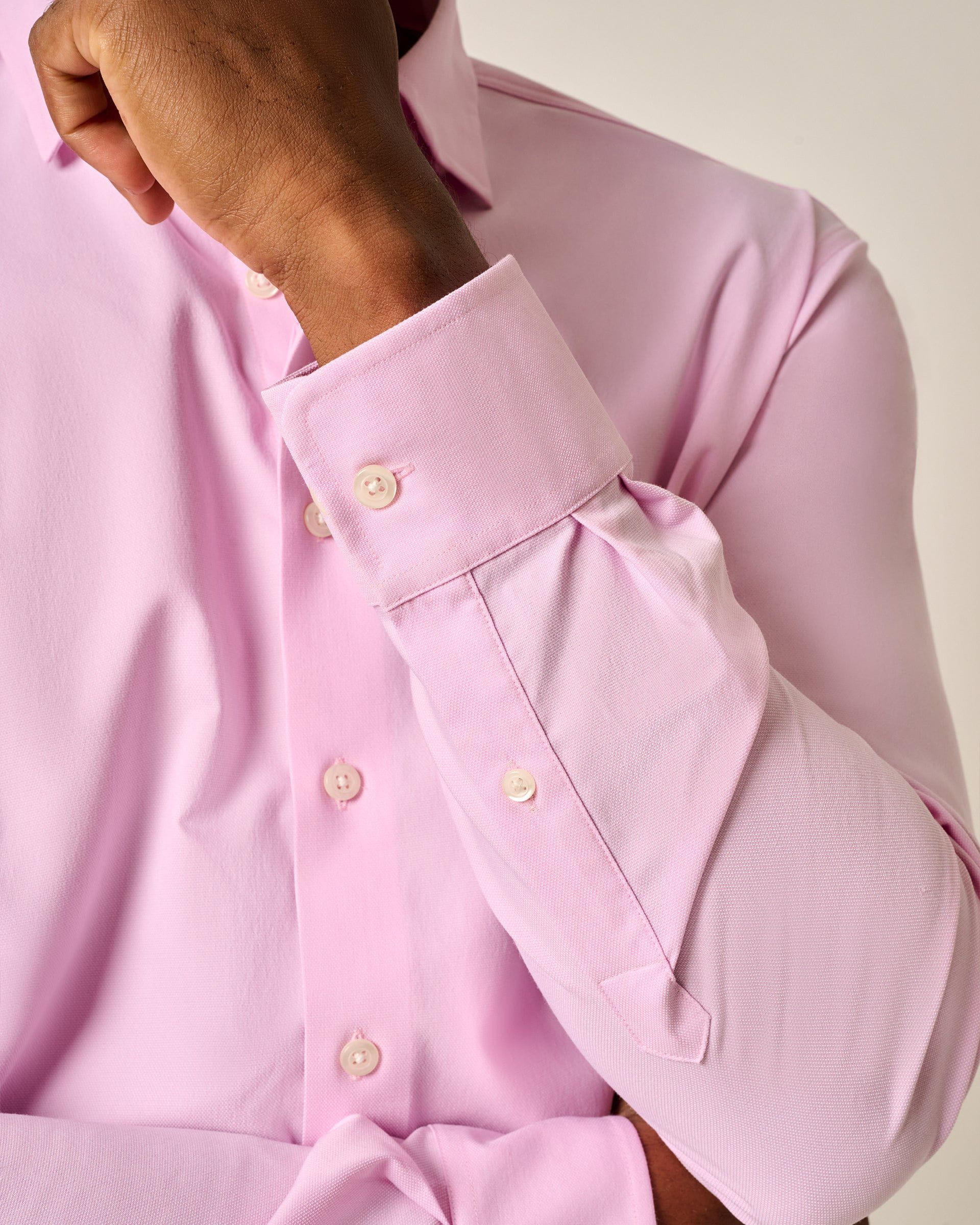 Johnnie-O Everyday Performance Button Down Shirt - Queens Oxford Solid, Porto Pink