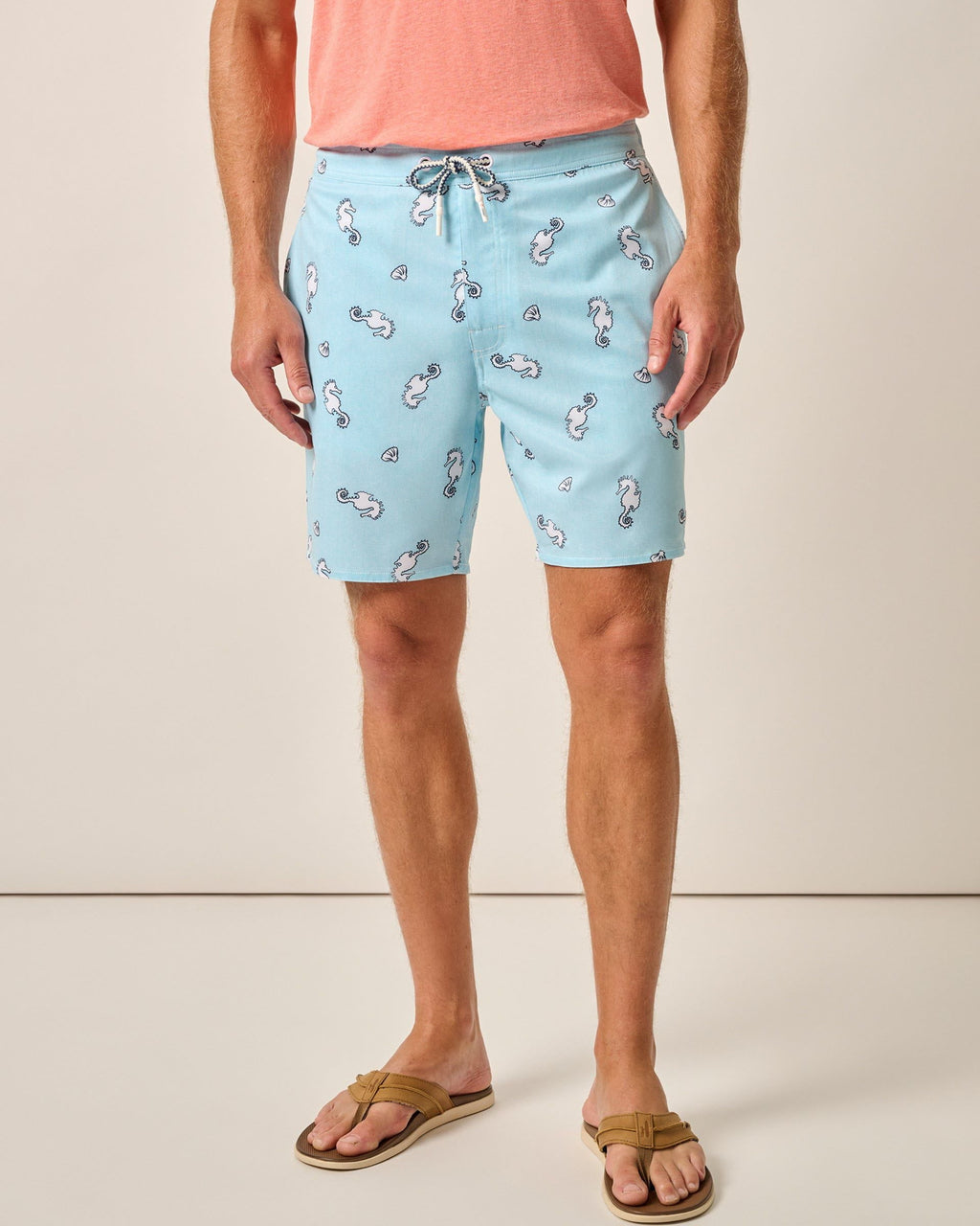 Johnnie-O The Half Elastic 7" Surf Shorts, Under the Sea
