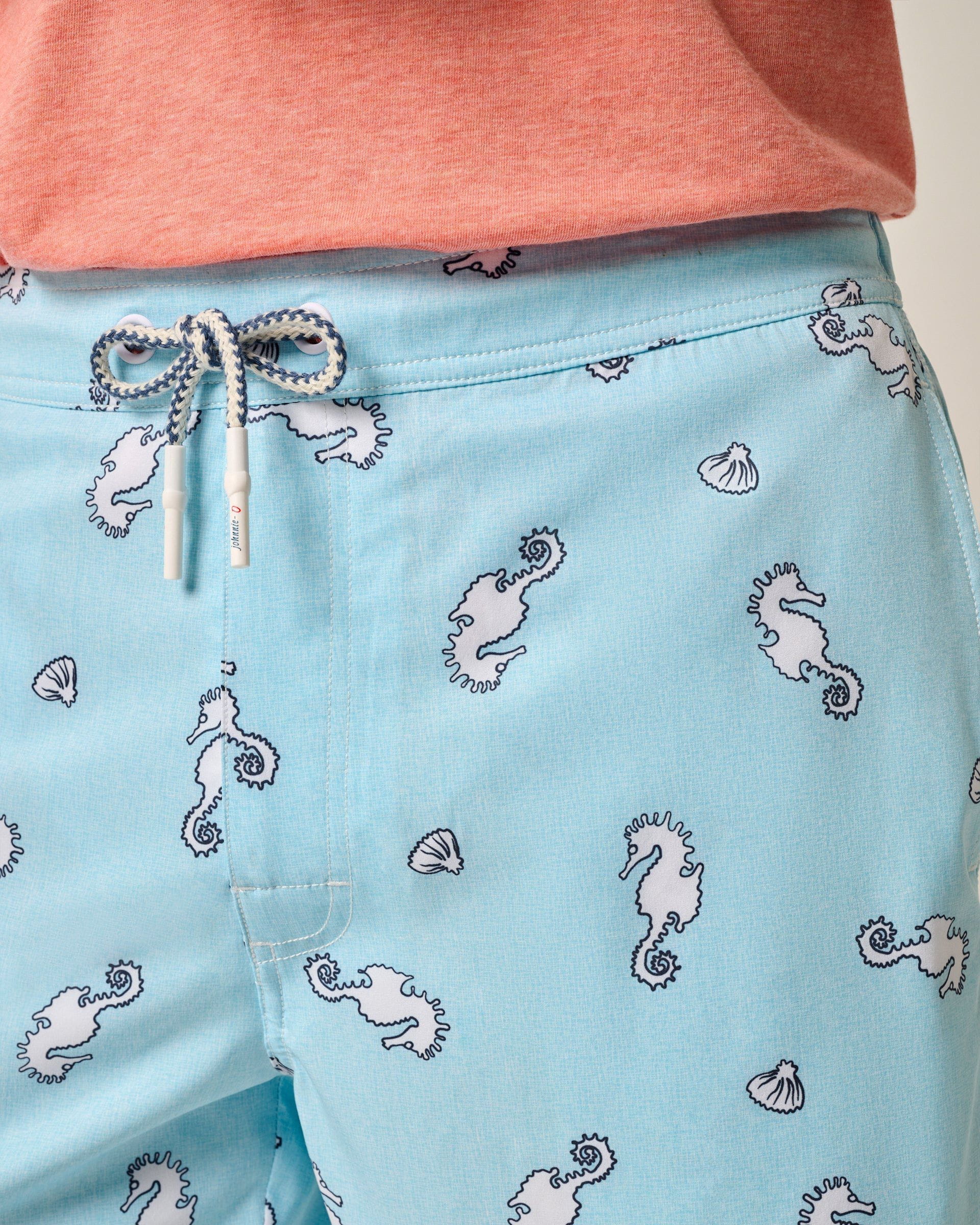 Johnnie-O The Half Elastic 7" Surf Shorts, Under the Sea