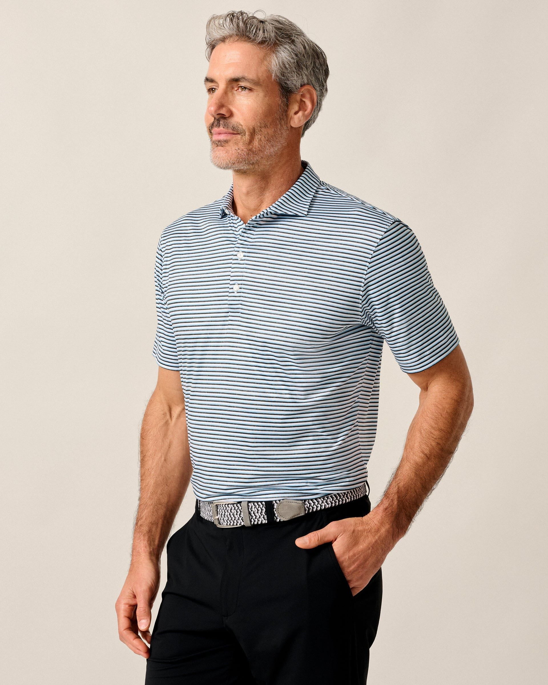 Johnnie-O Featherweight Performance Polo - Warwick Stripe