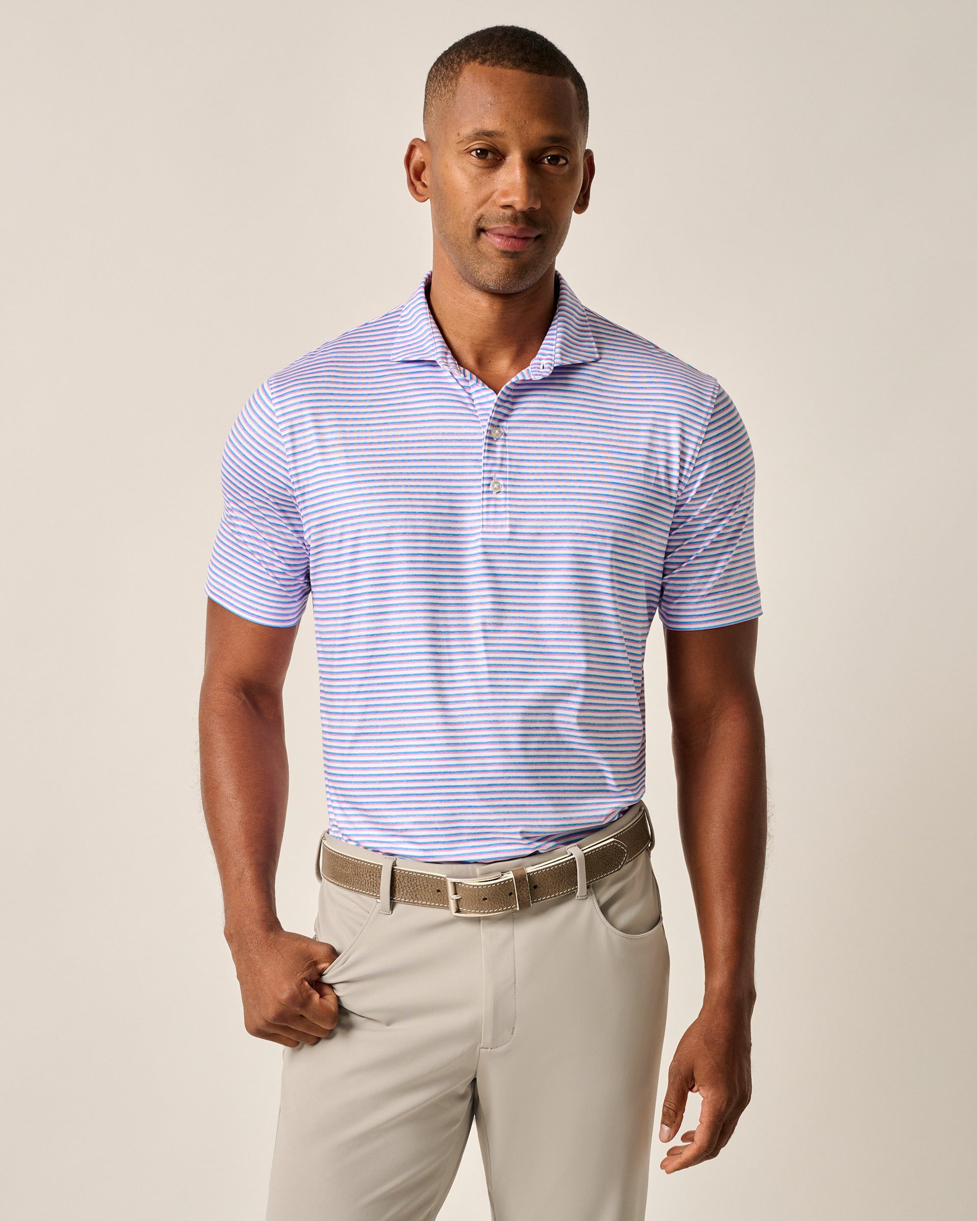 Johnnie-O Featherweight Performance Polo - Warwick Stripe