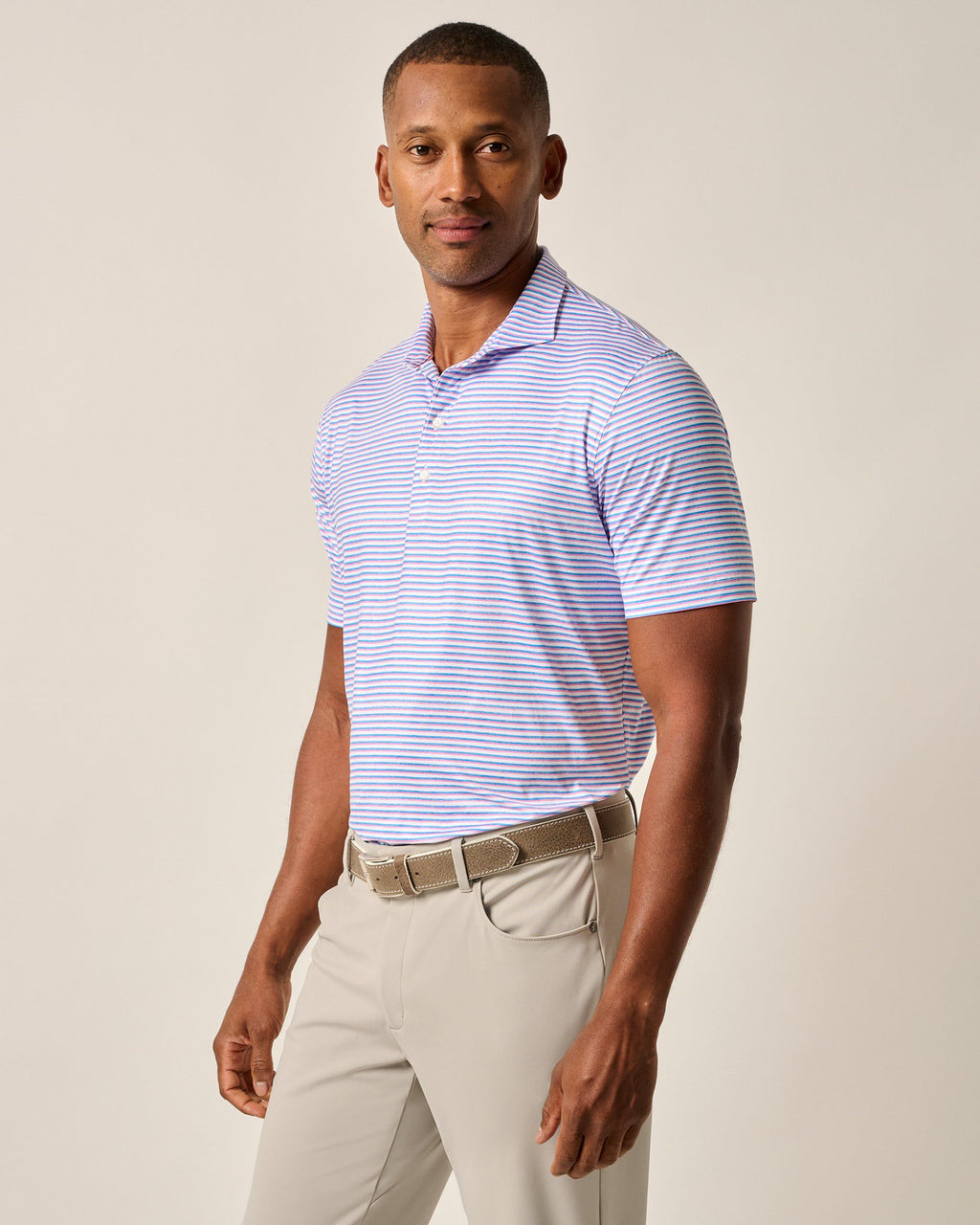 Johnnie-O Featherweight Performance Polo - Warwick Stripe