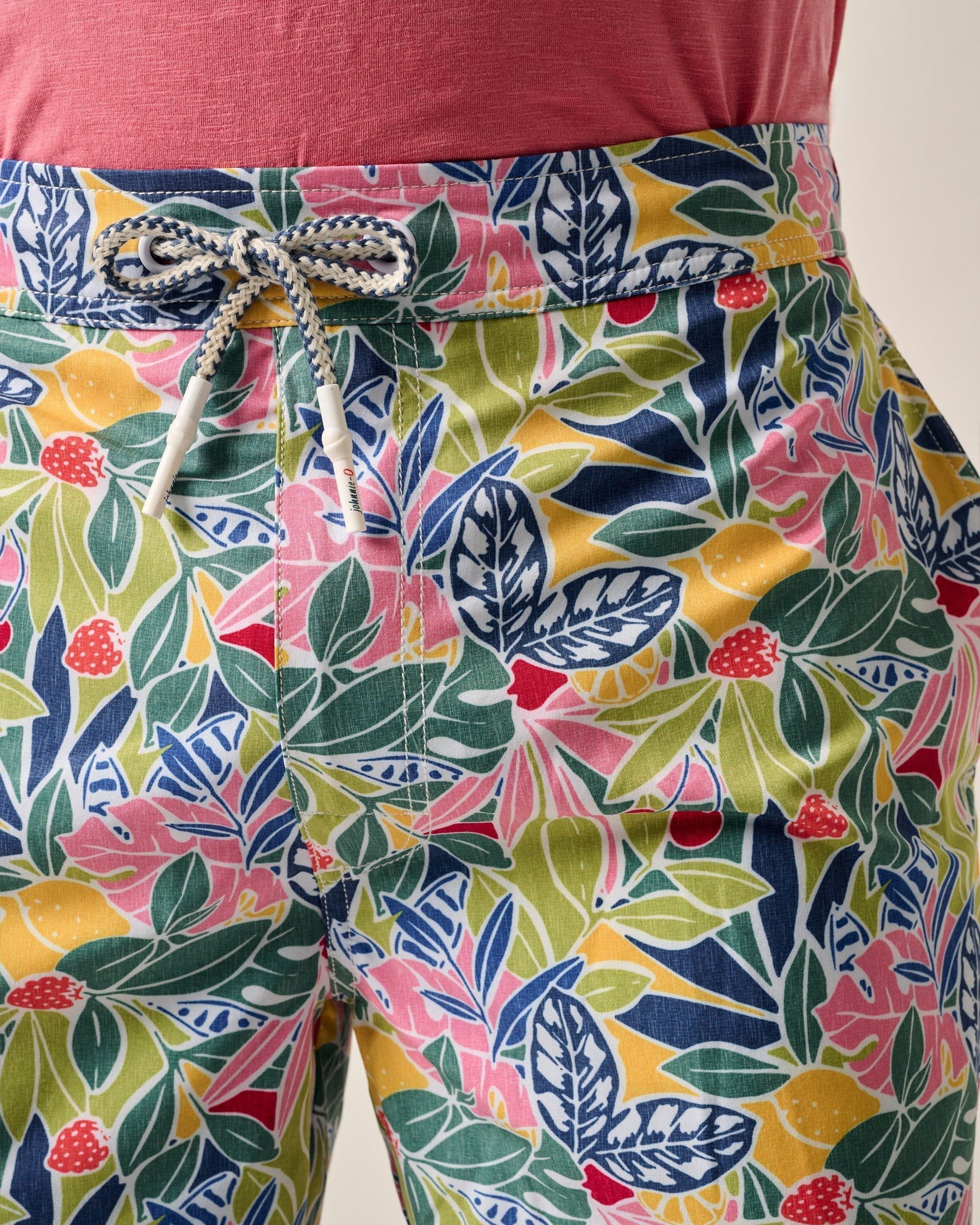 Johnnie-O The Half Elastic 7" Surf Shorts, Zest