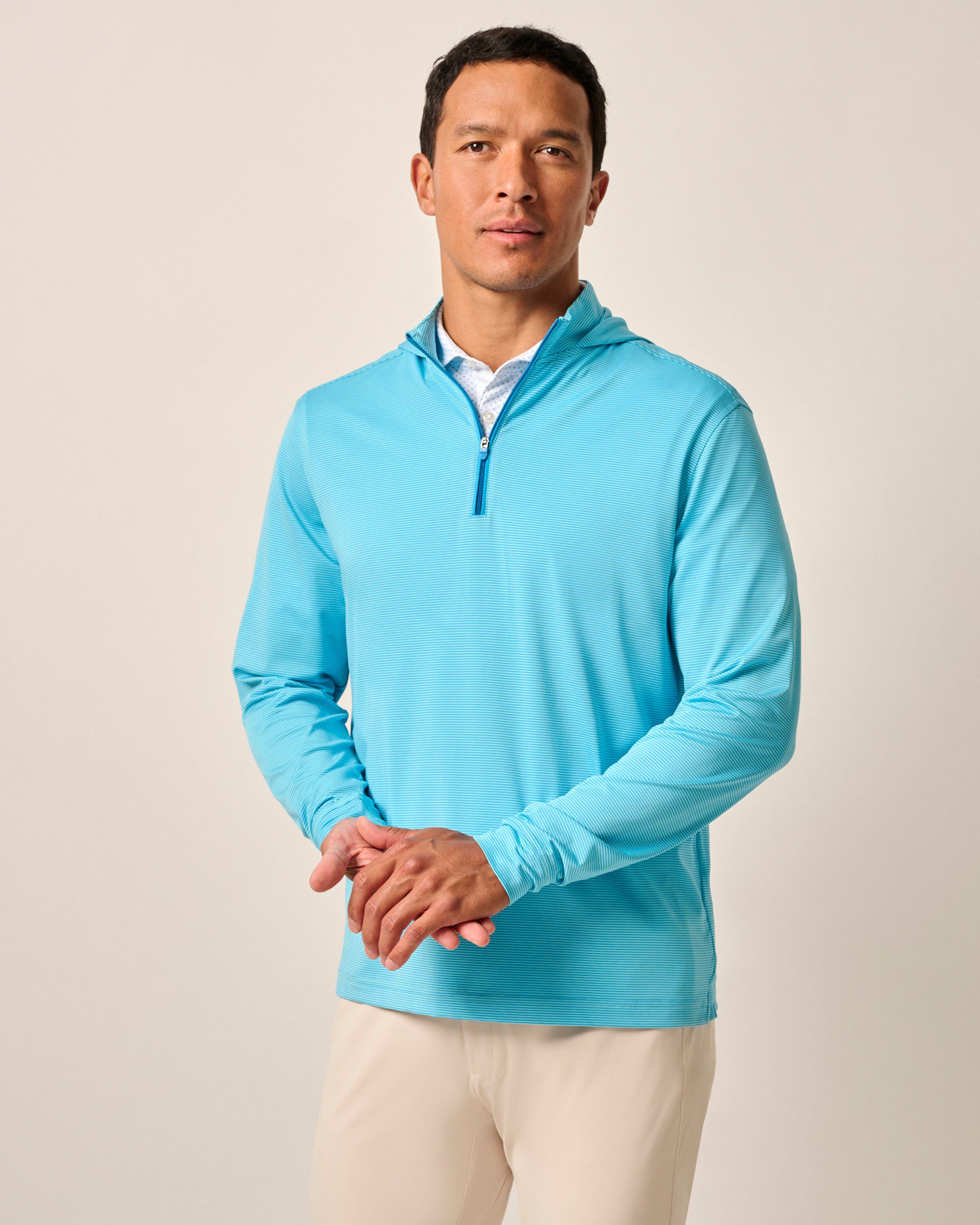 Johnnie-O Hybrid Performance 1/4 Zip Hoodie