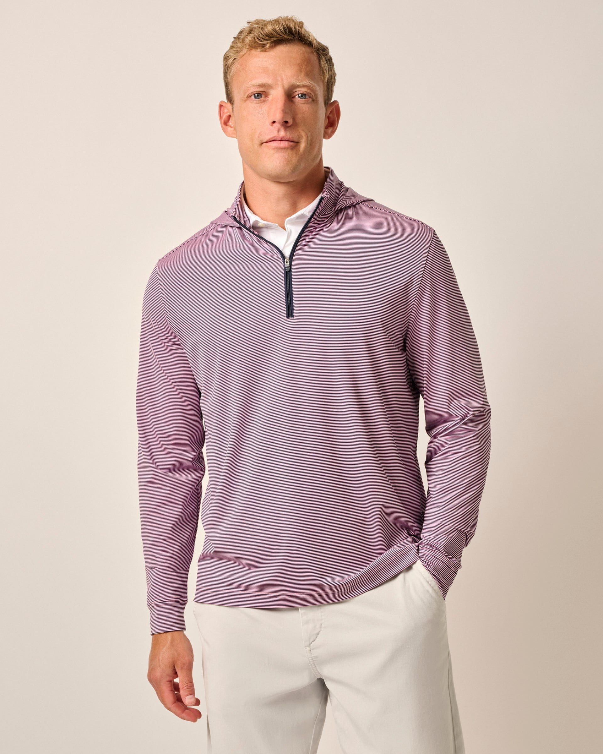 Johnnie-O Hybrid Performance 1/4 Zip Hoodie