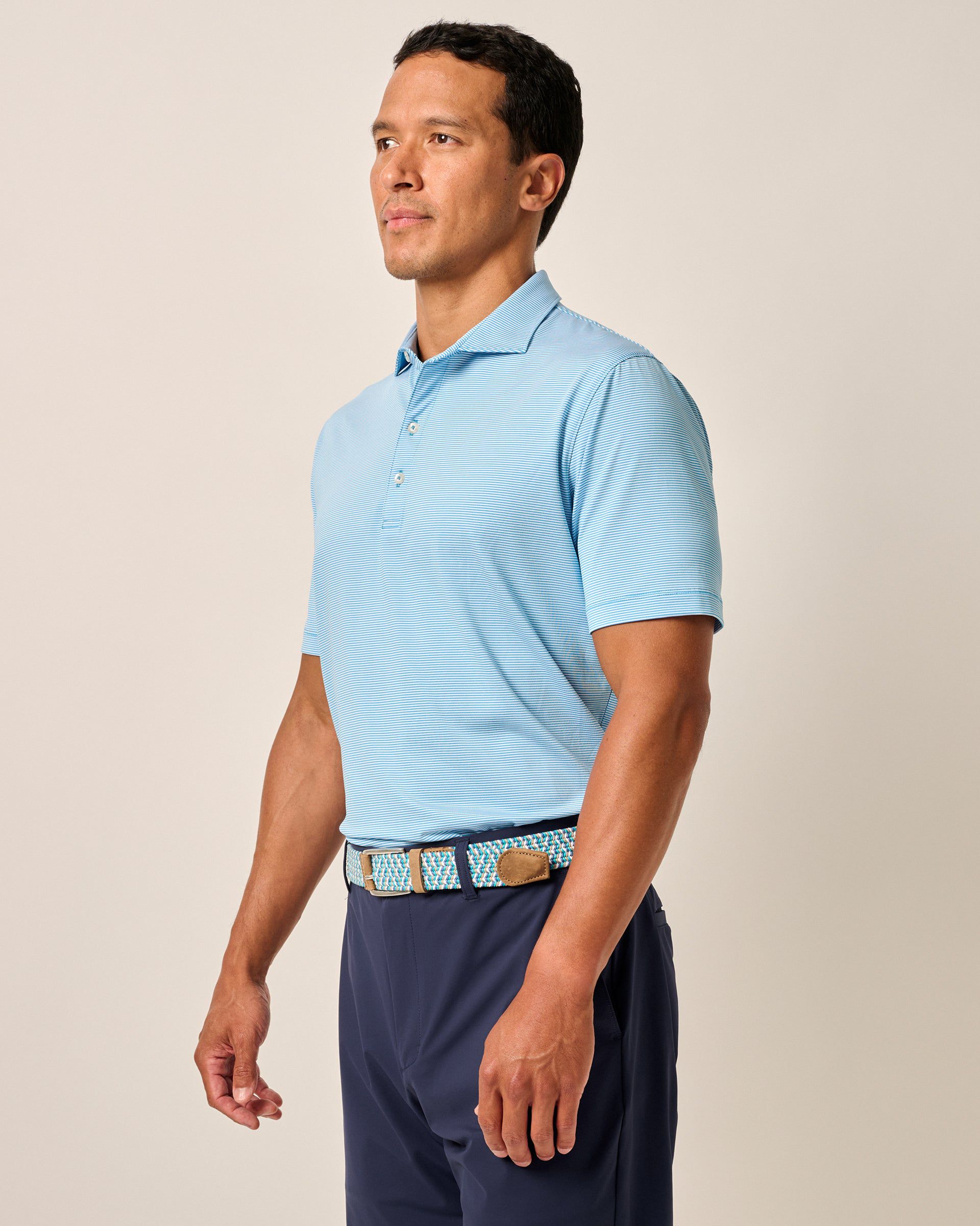 Johnnie-O Performance Jersey Polo - Lyndonn Stripe
