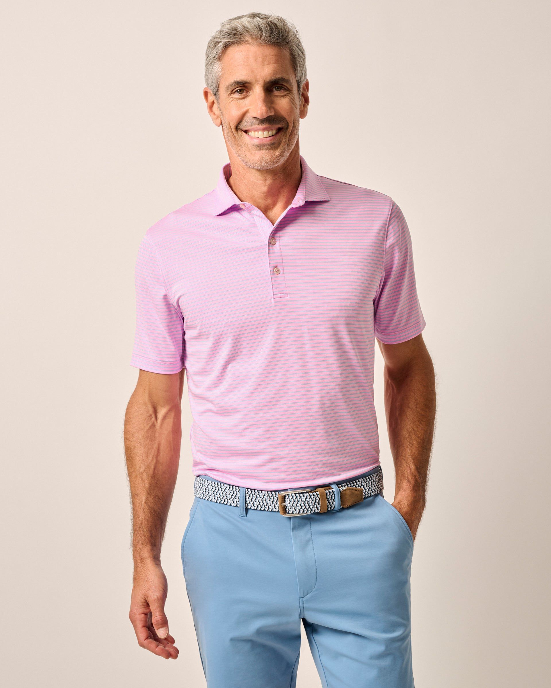 Johnnie-O Performance Jersey Polo - Michael Stripe