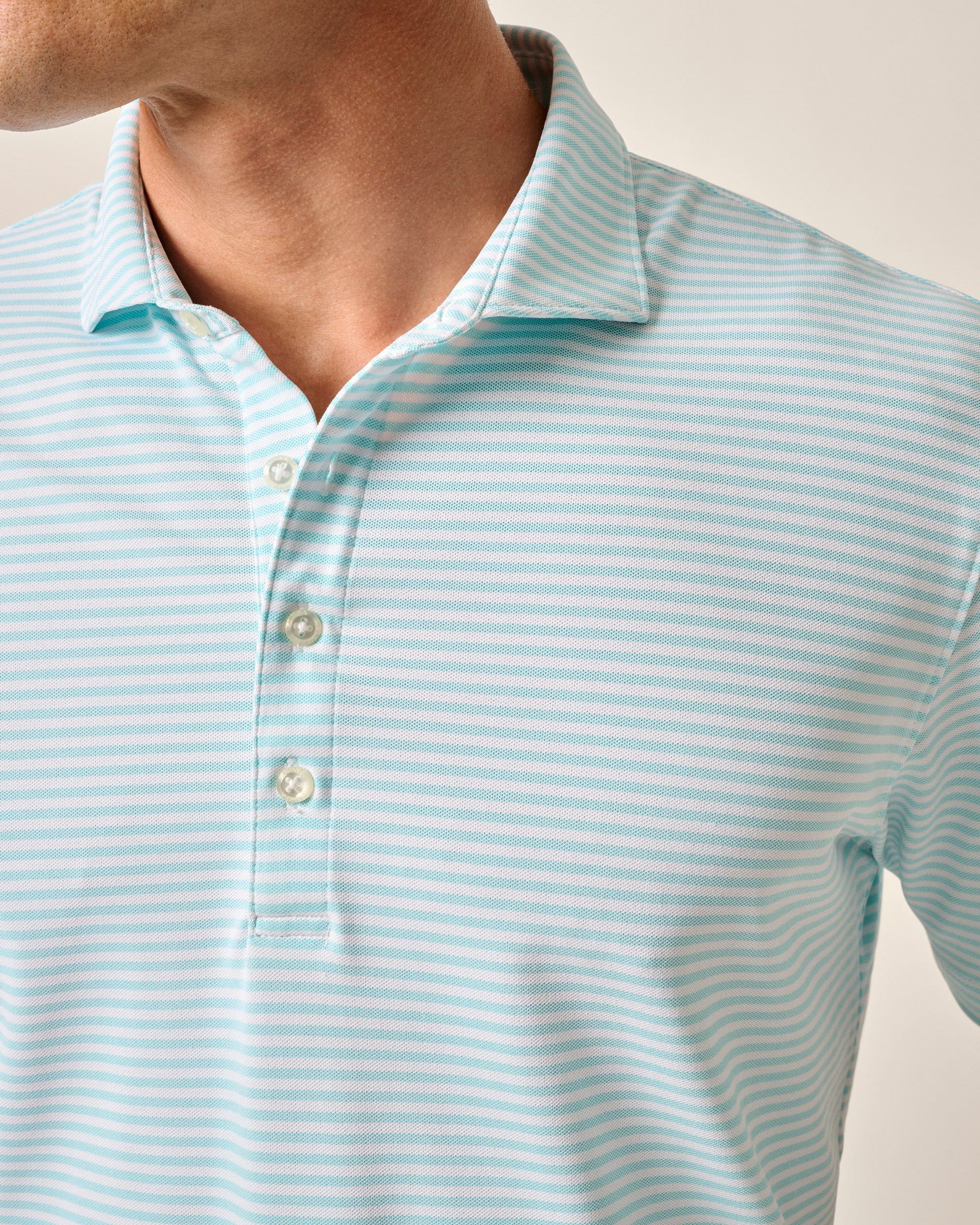 Johnnie-O Performance Mesh Polo - Stetson Stripe