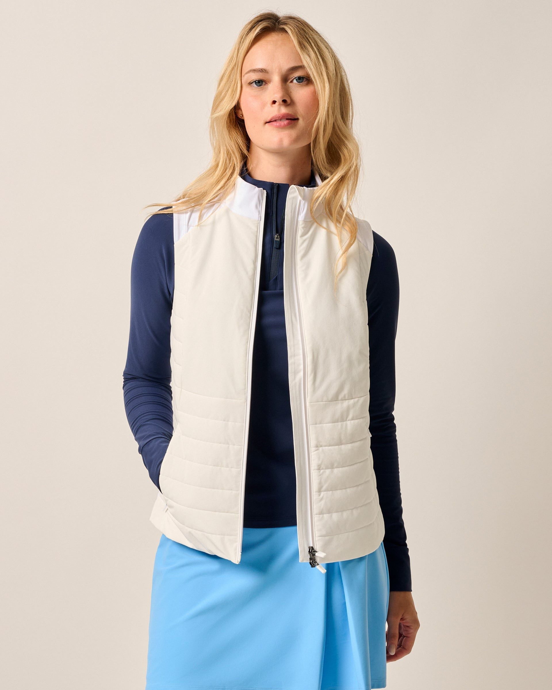 Johnnie-O Victoria Performance Mixed Media Vest