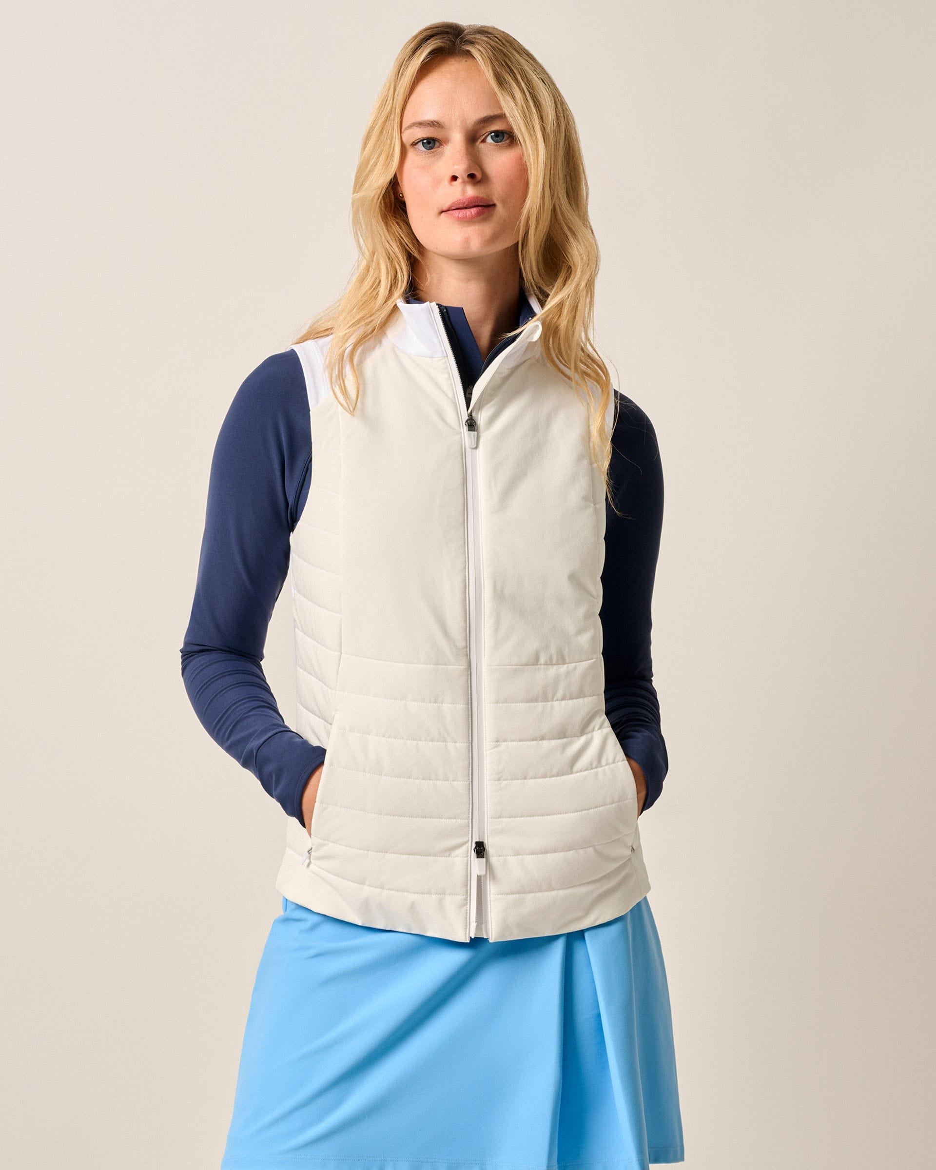 Johnnie-O Victoria Performance Mixed Media Vest