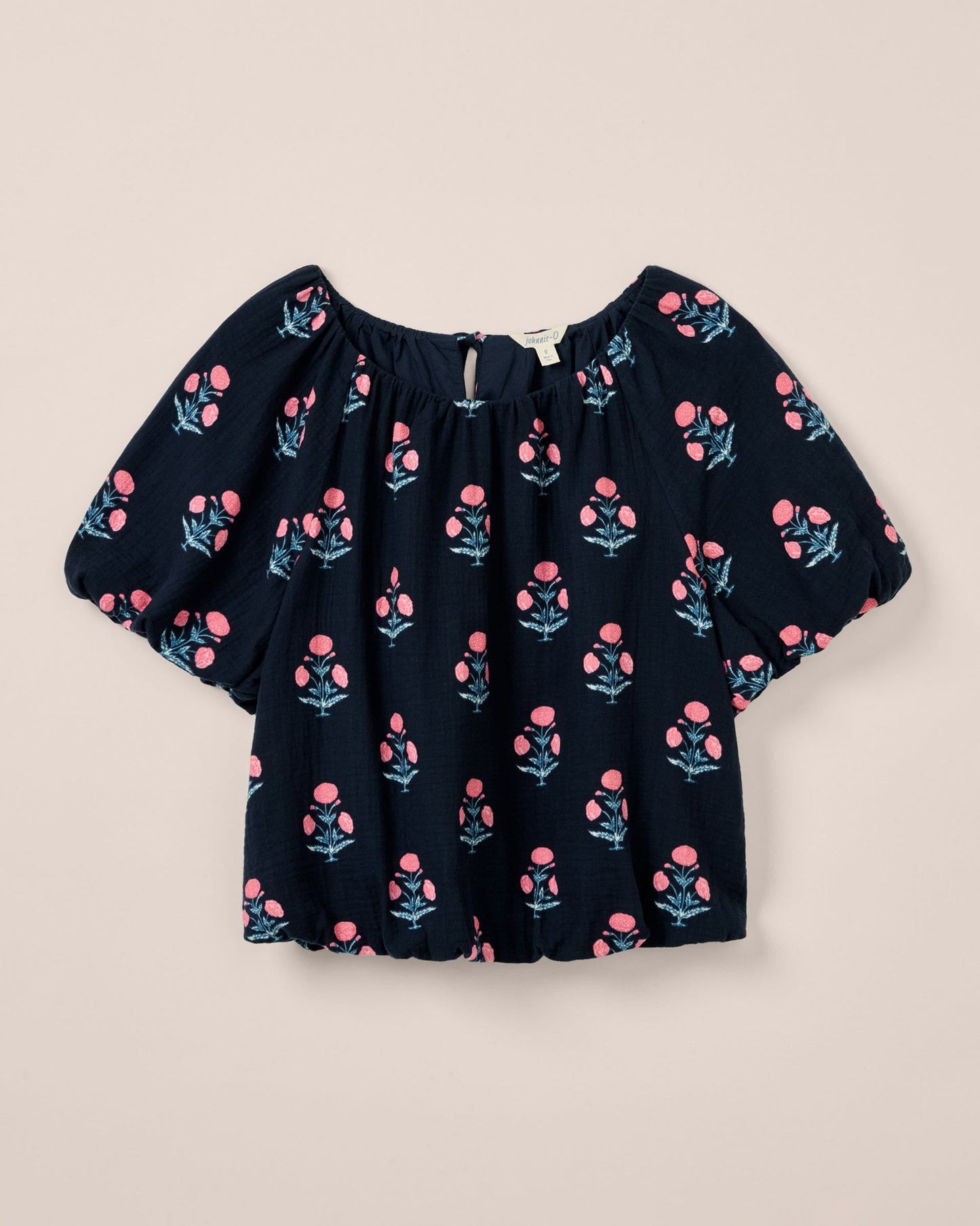 Johnnie-O Collett Block Print Blouse
