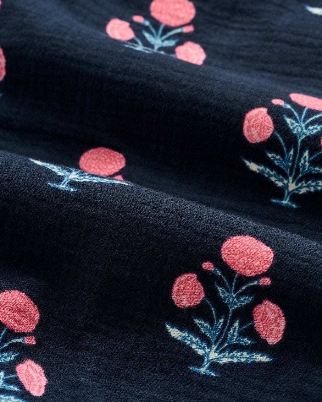 Johnnie-O Collett Block Print Blouse, Navy