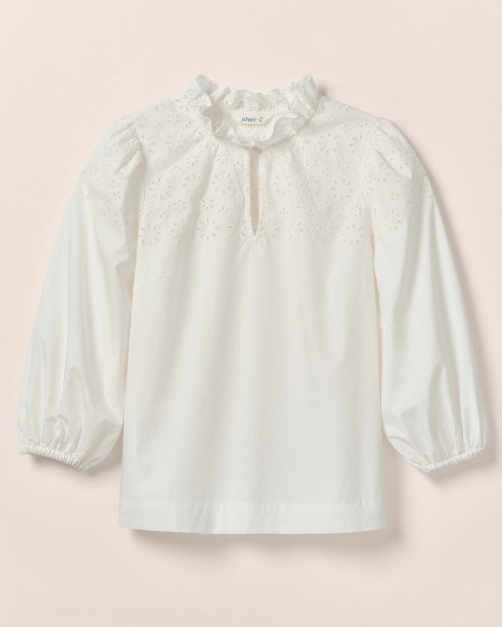 Johnnie-O Libby Popover Blouse, White