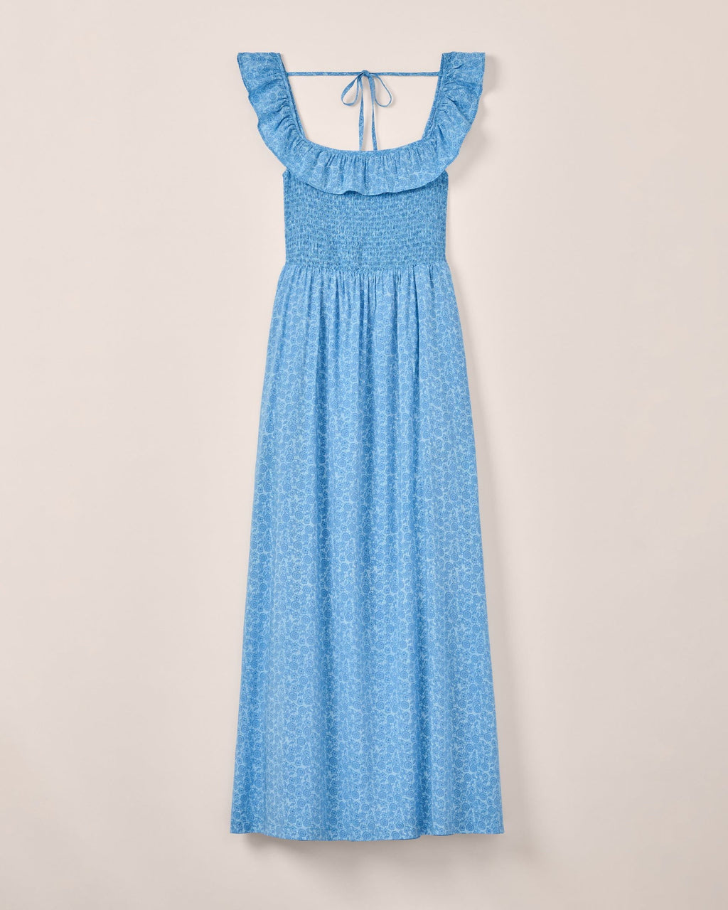 Johnnie-O Mira Smocked Midi Dress, Maliblu