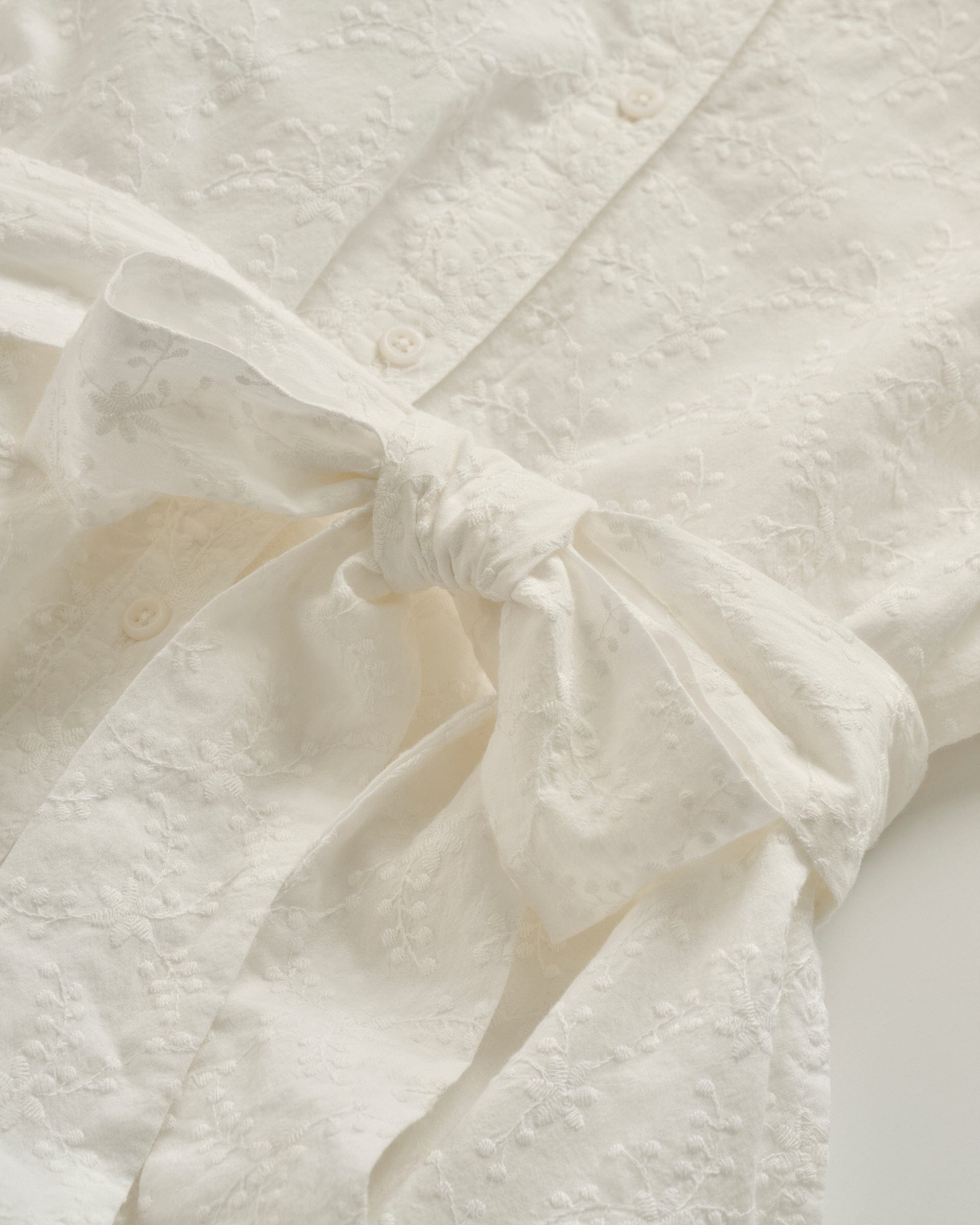 Johnnie-O Jenna Embroidered Flared Shirt Dress, White