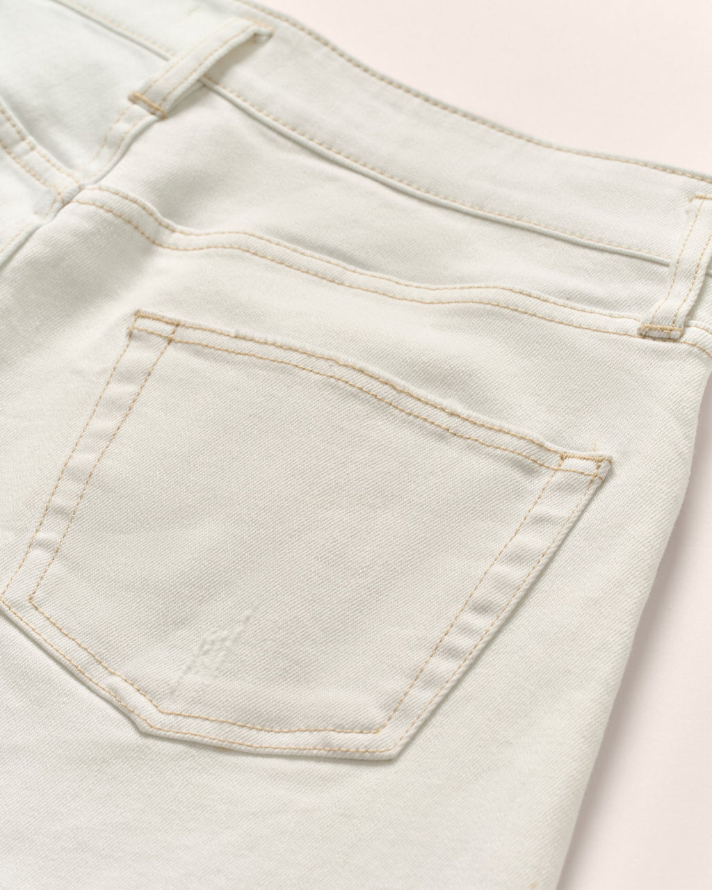 Johnnie-O Analise Recycled Denim Cut-Off Short, White