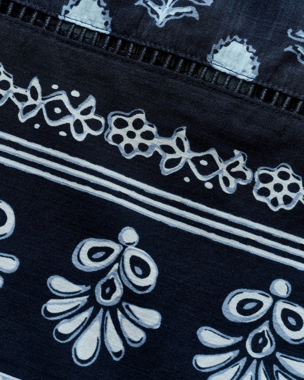 Johnnie-O Kinsley Block Print Midi Skirt, Navy