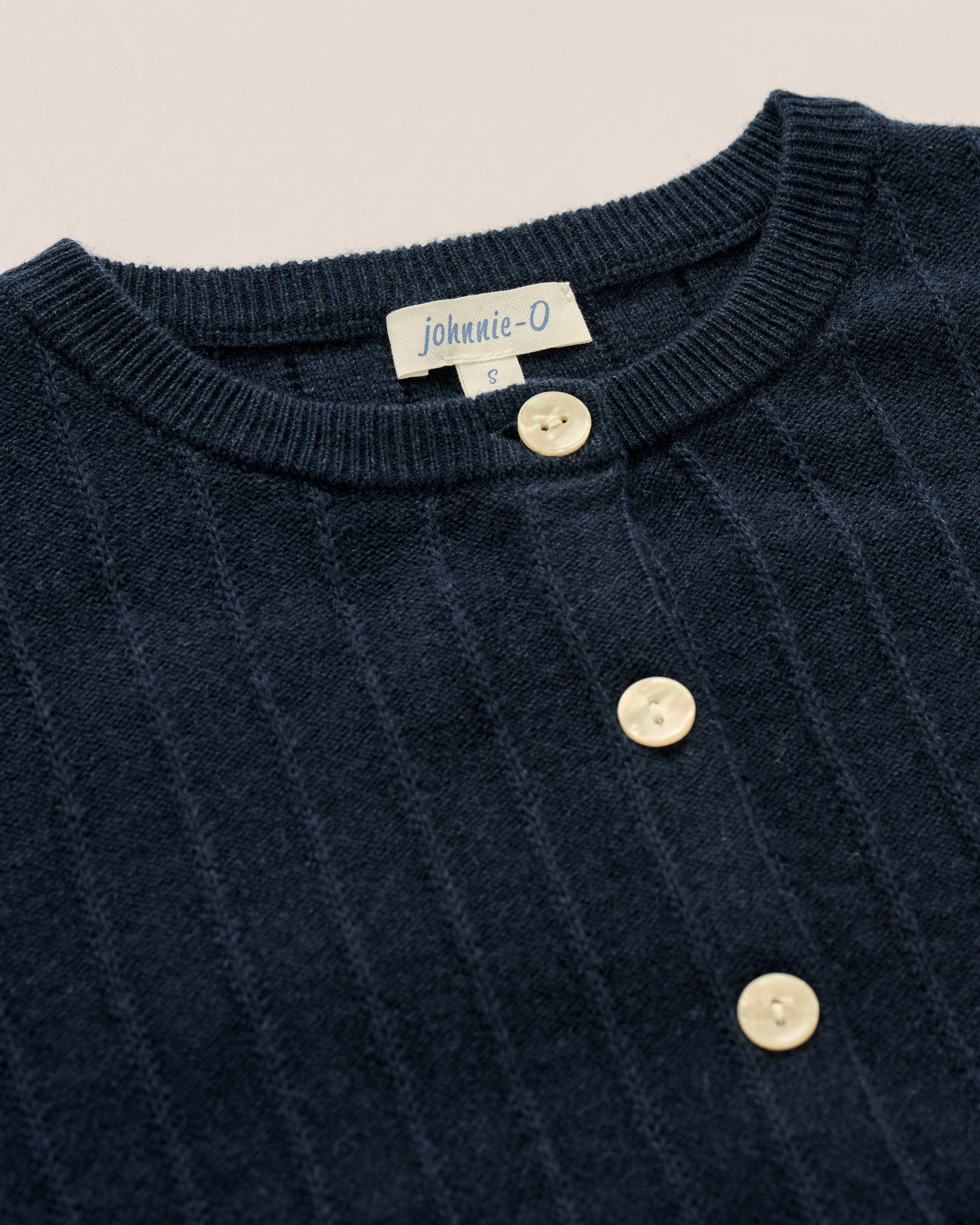 Johnnie-O Alma Cashmere Blend Cardigan, Navy