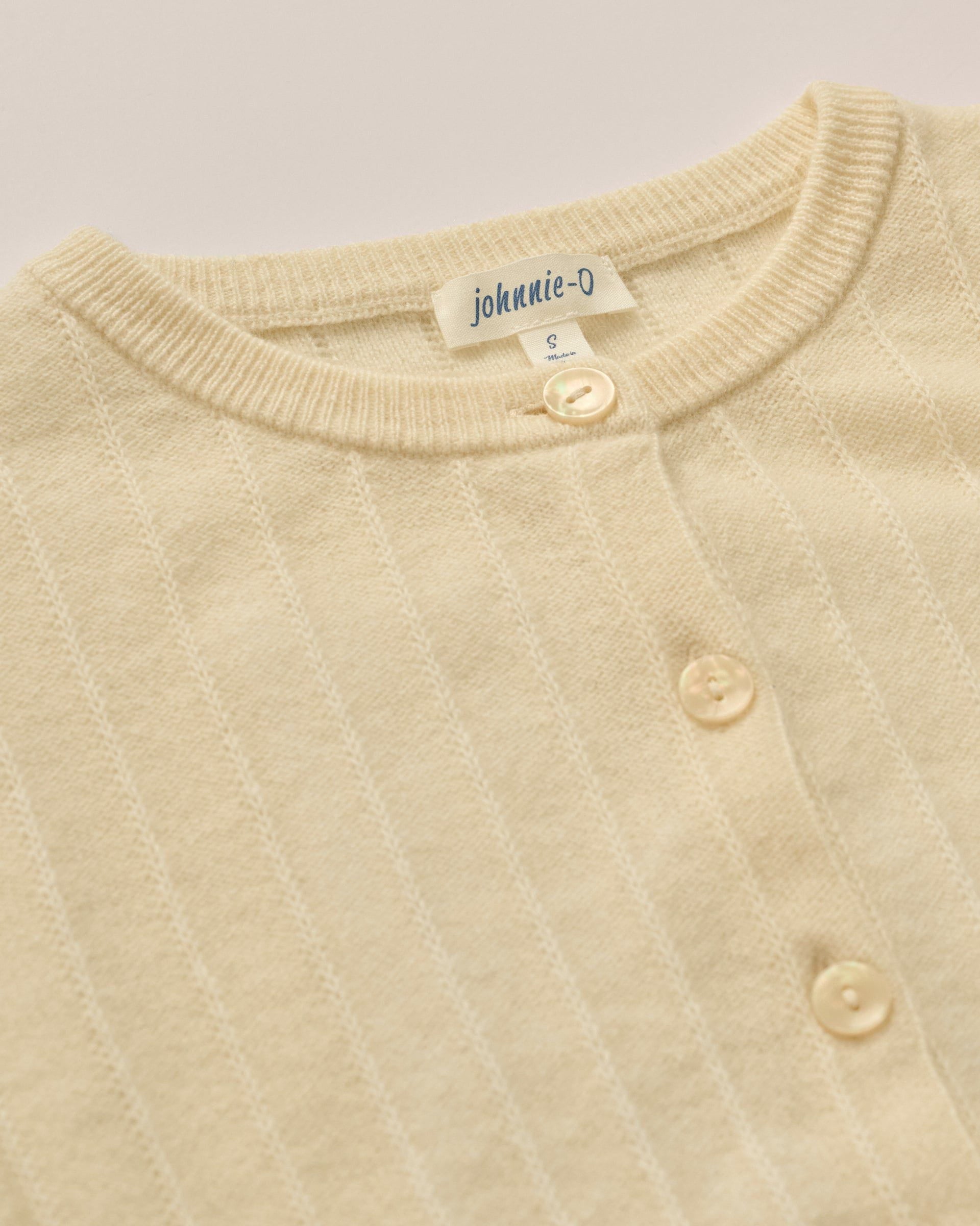 Johnnie-O Alma Cashmere Blend Cardigan, Vanilla