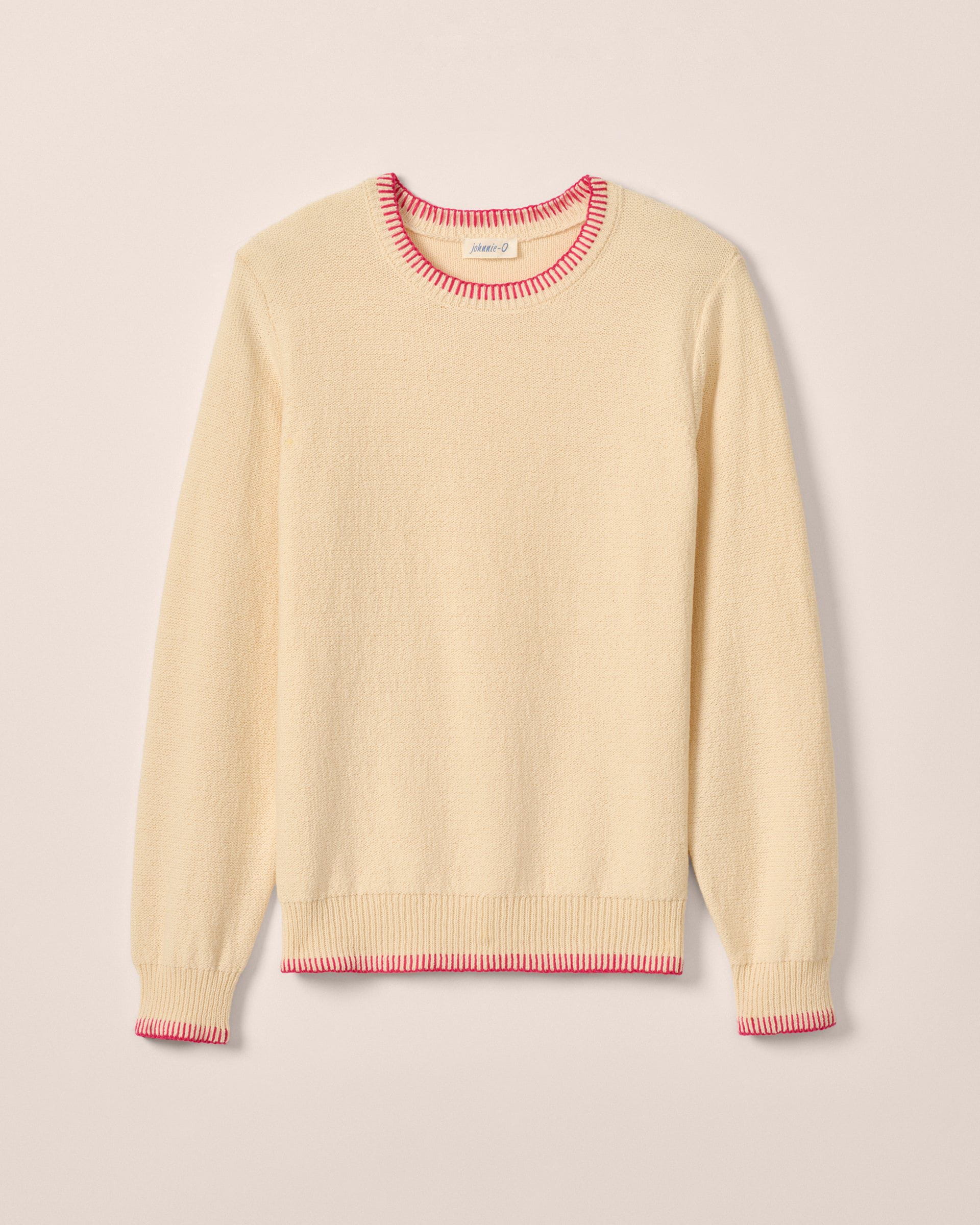 Johnnie-O Blanche Cotton Blend Crewneck Sweater