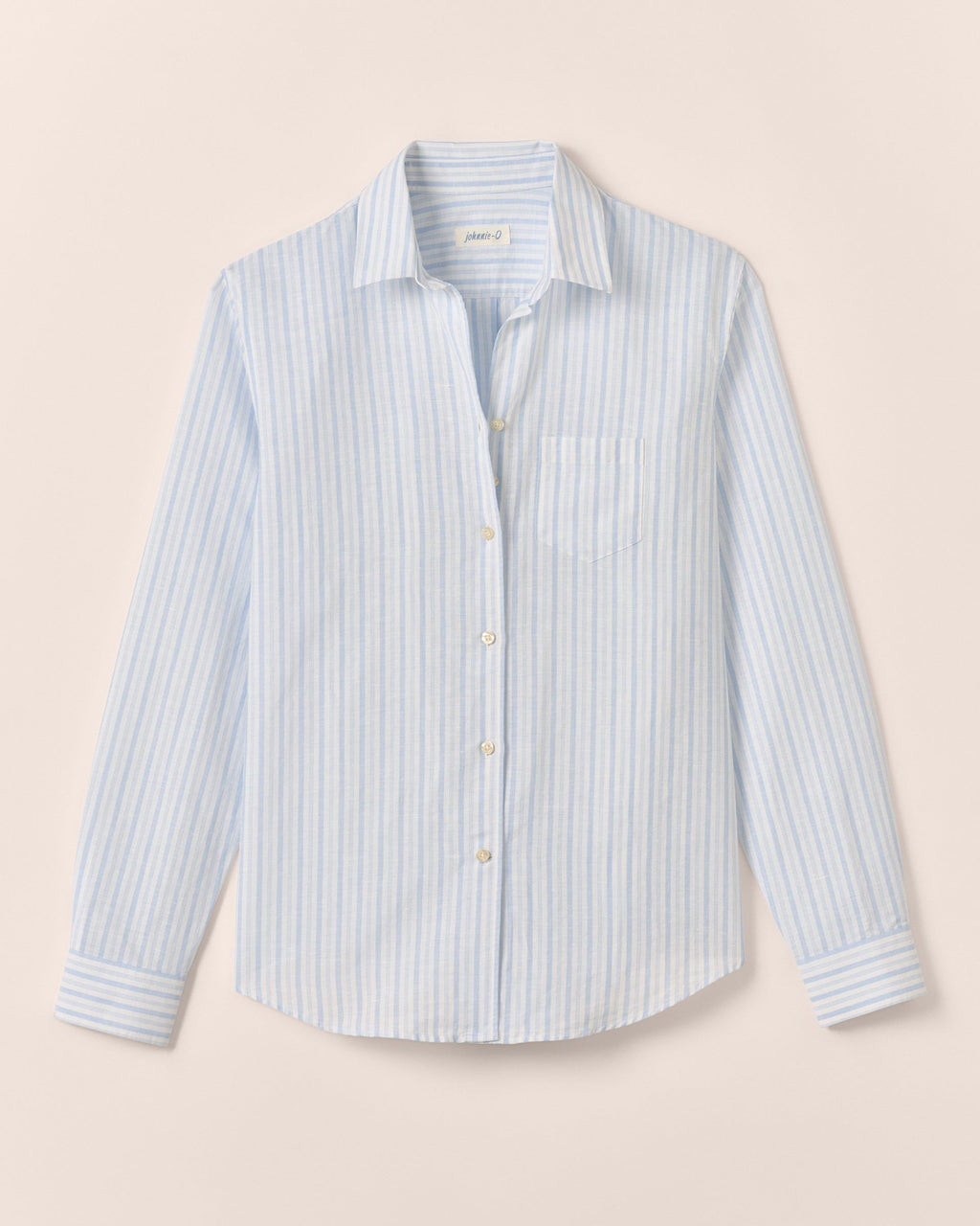 Johnnie-O Frieda Cotton Linen Button Down Shirt, White