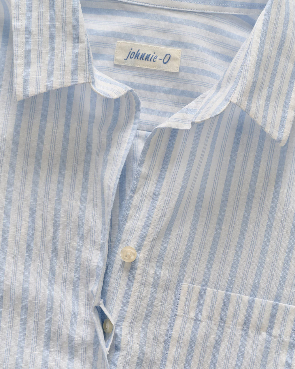 Johnnie-O Frieda Cotton Linen Button Down Shirt, White