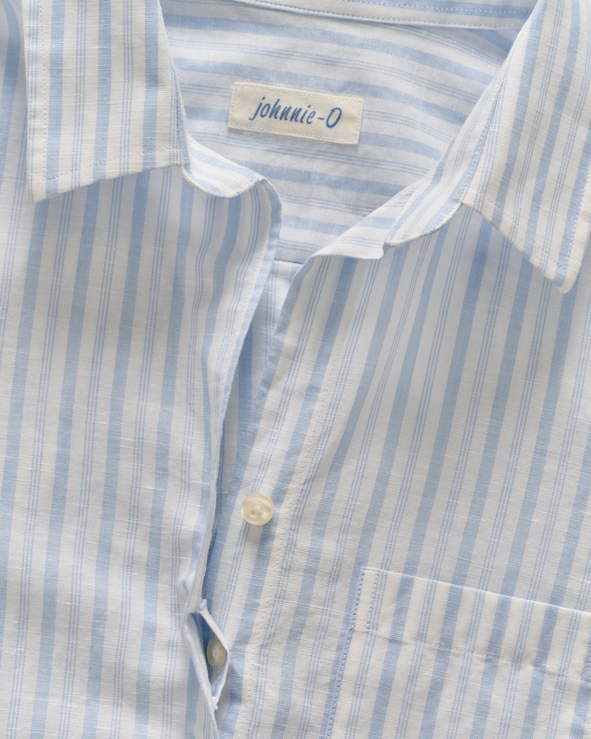 Johnnie-O Frieda Cotton Linen Button Down Shirt, White