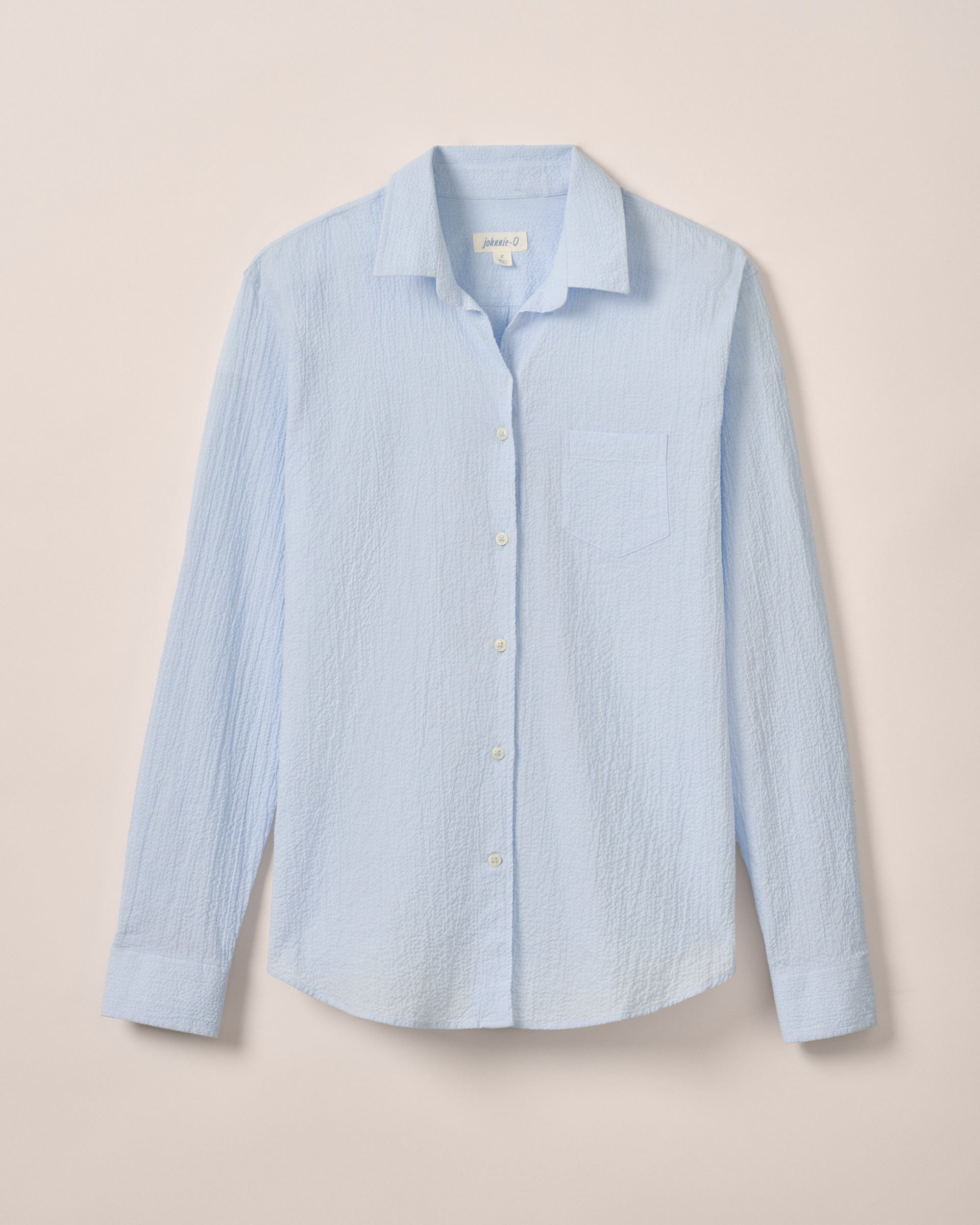 Johnnie-O Marisa Stretch Cotton Button Down Shirt, Maliblu