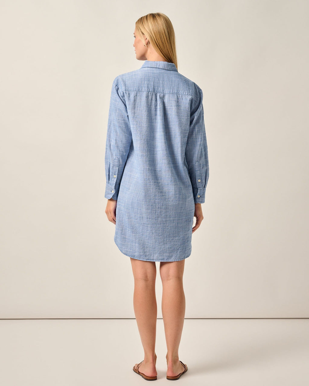Johnnie-O Anyaa Cotton Shirt Dress Palace, Blue
