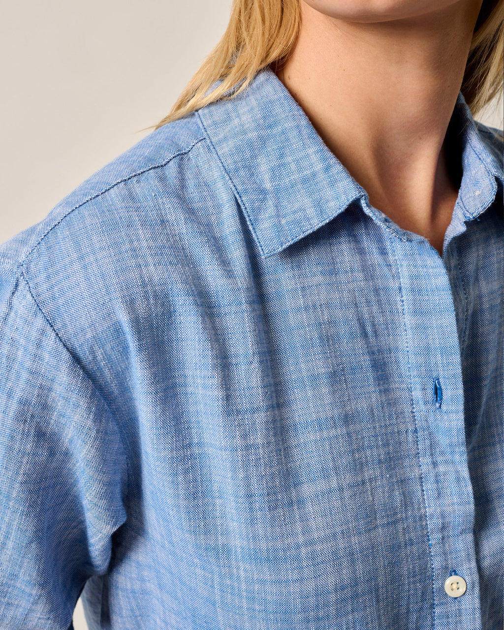 Johnnie-O Anyaa Cotton Shirt Dress Palace, Blue