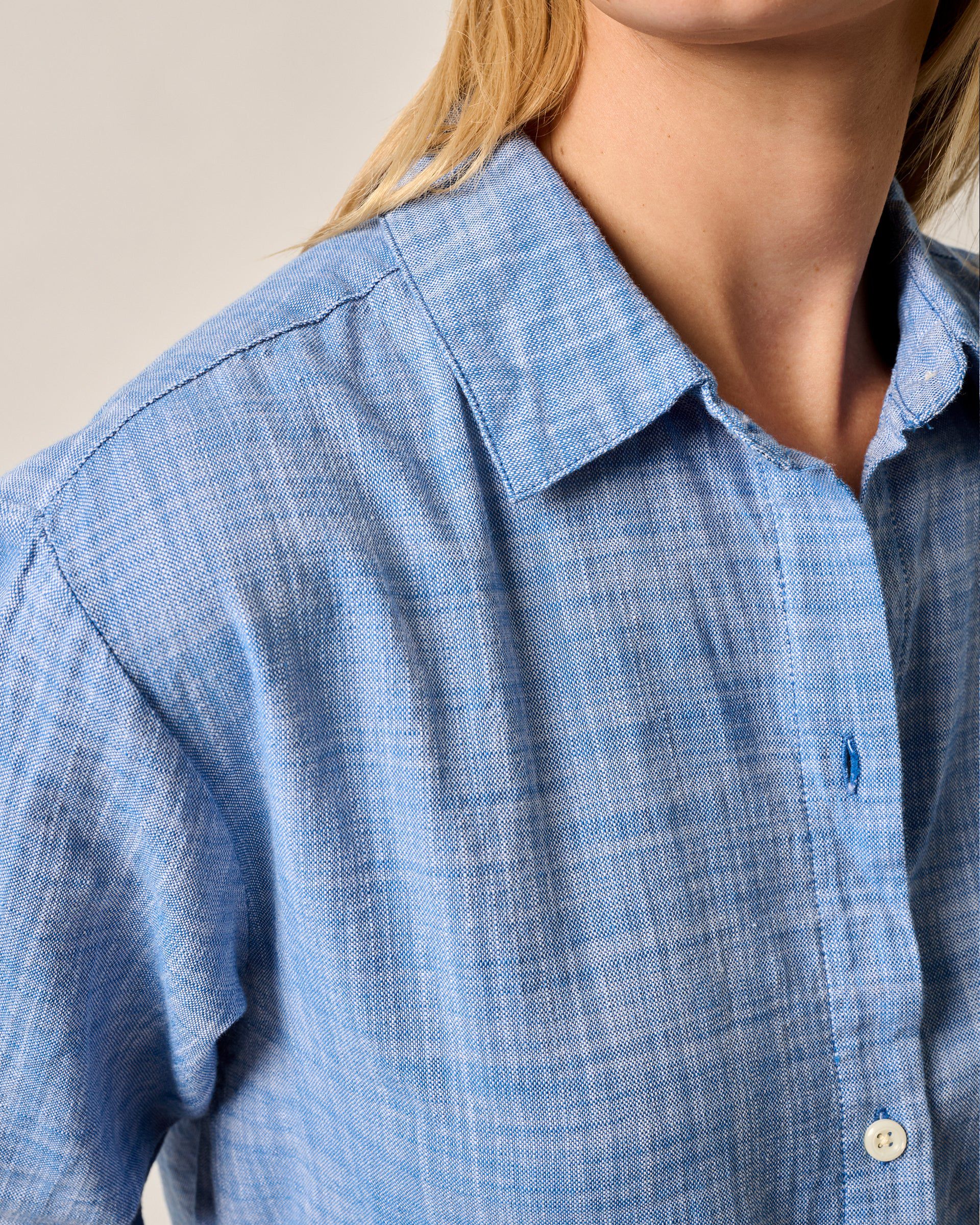 Johnnie-O Anyaa Cotton Shirt Dress Palace, Blue