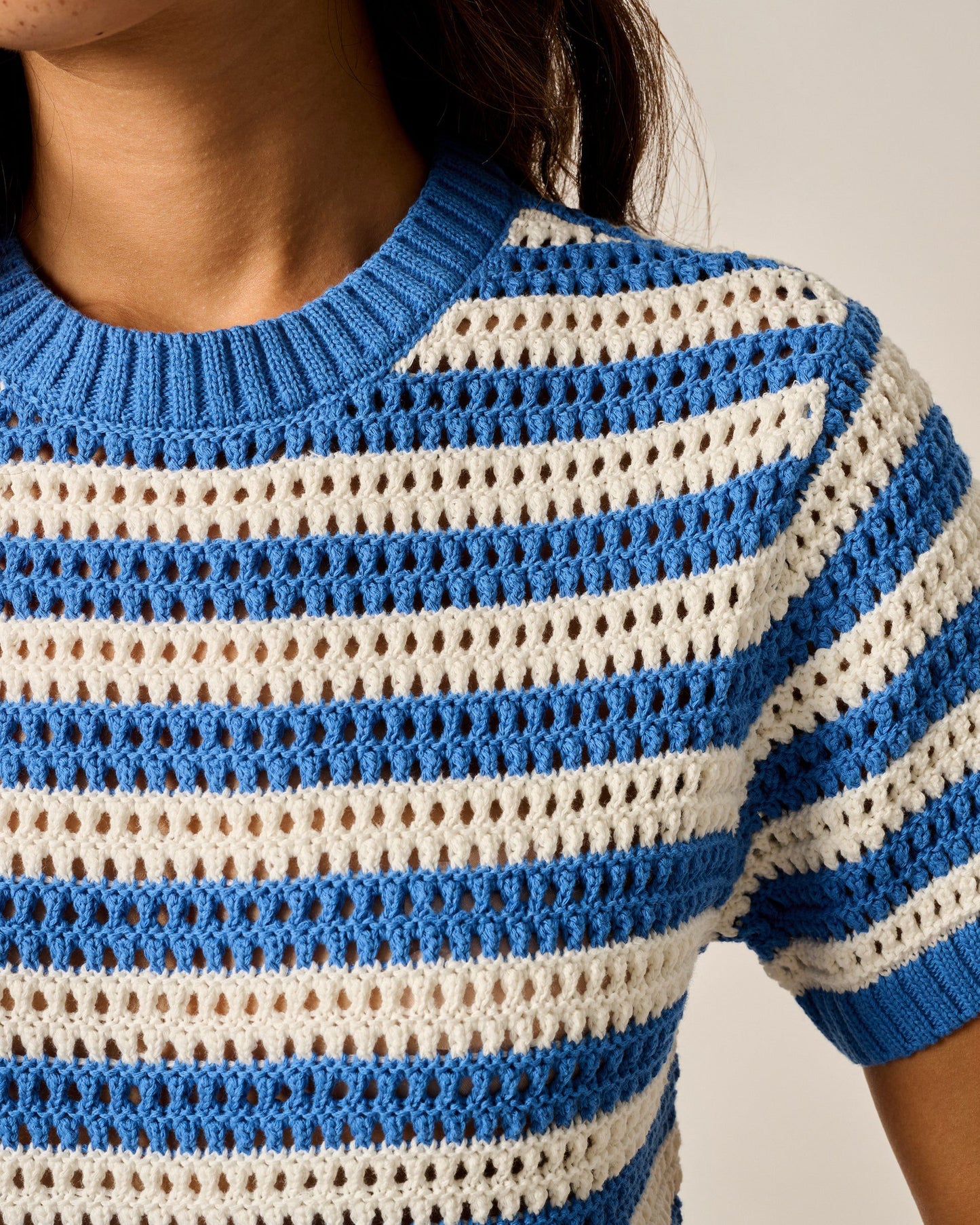 Johnnie-O Aubrey Short Sleeve Cotton Sweater