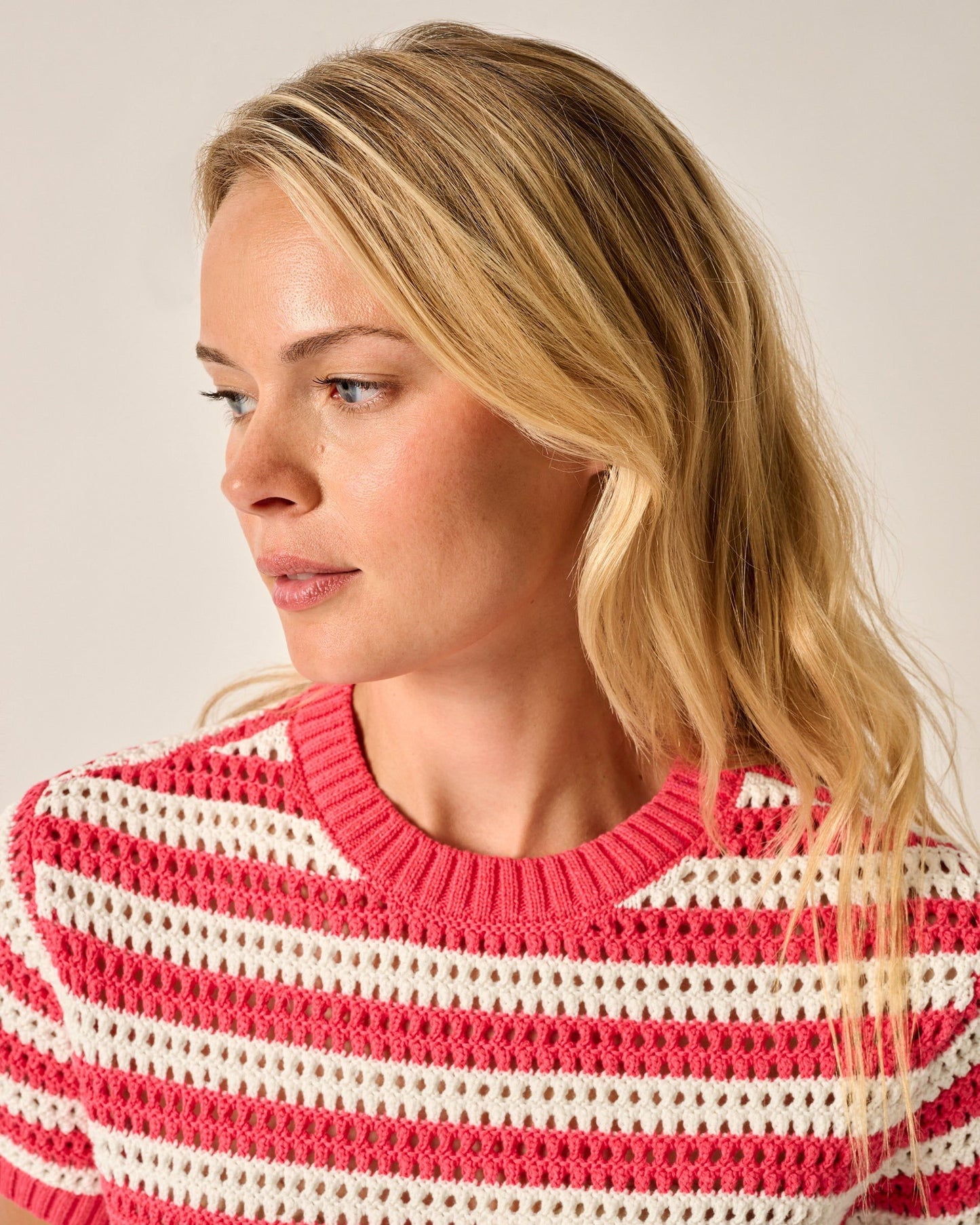 Johnnie-O Aubrey Short Sleeve Cotton Sweater