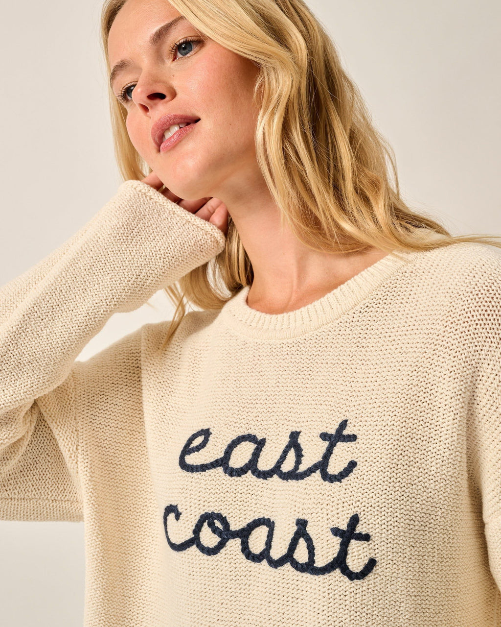 Johnnie-O Coastal Chloe Cotton Blend Crewneck Sweater