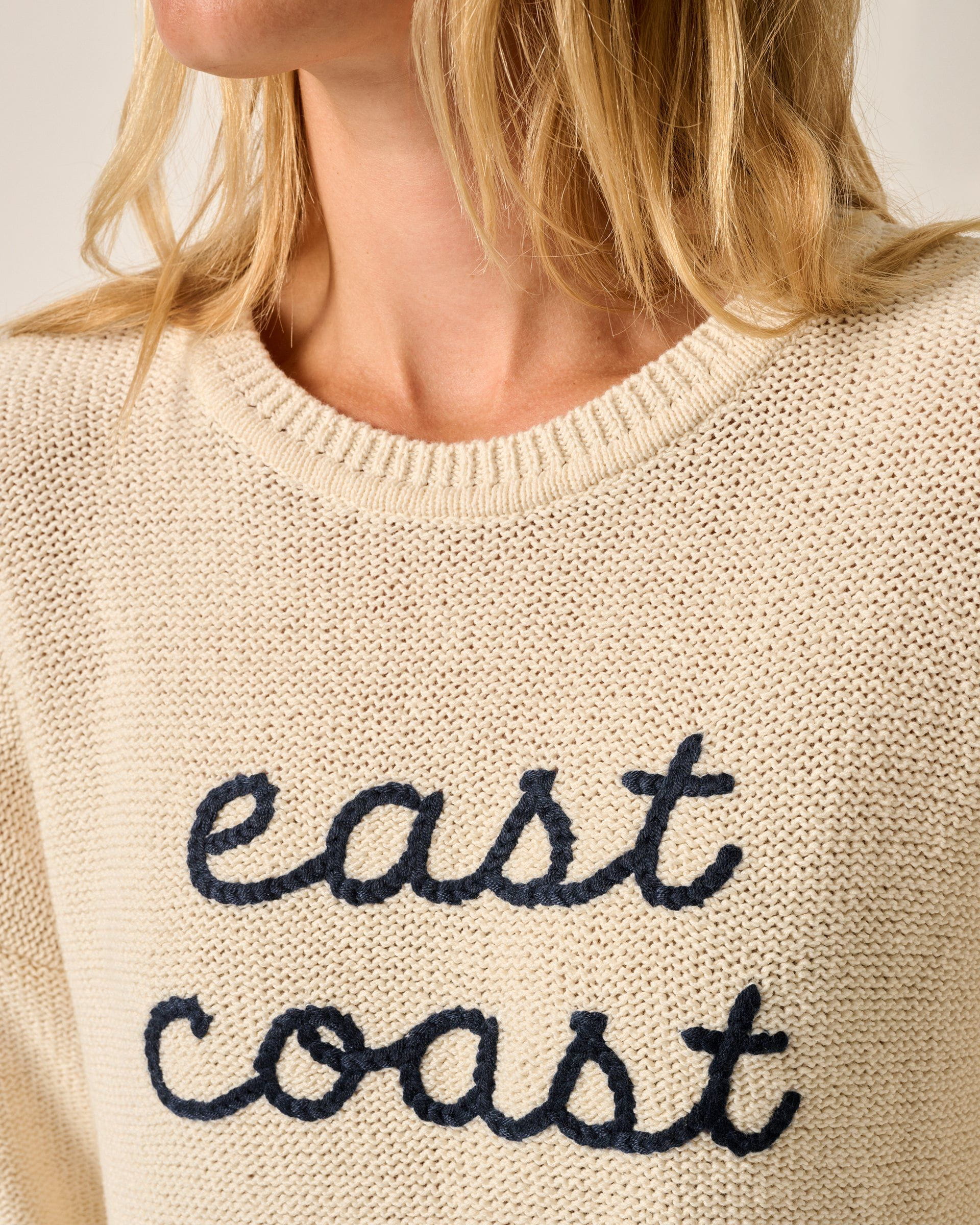 Johnnie-O Coastal Chloe Cotton Blend Crewneck Sweater