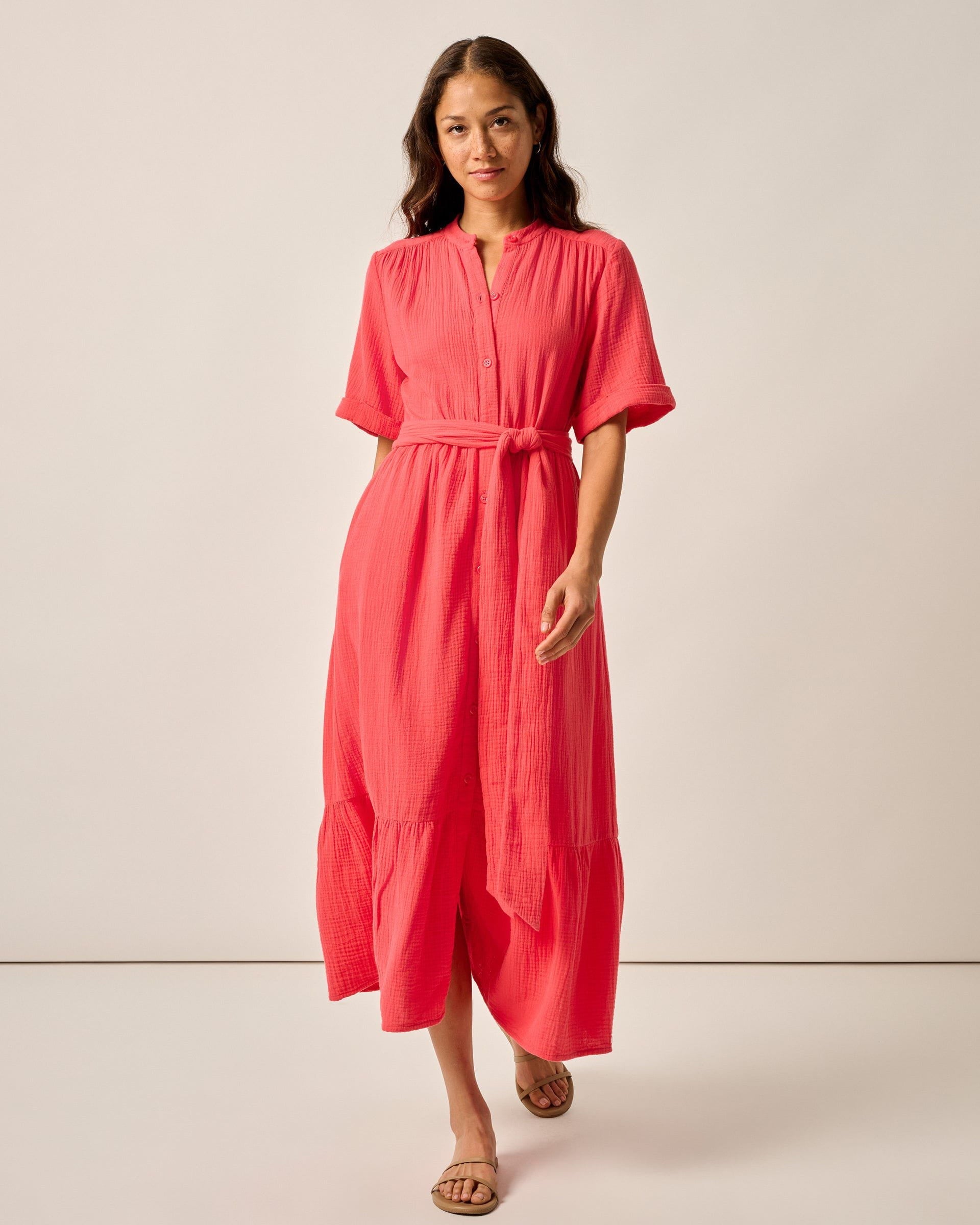Johnnie-O Julie Button Up Cotton Maxi Dress