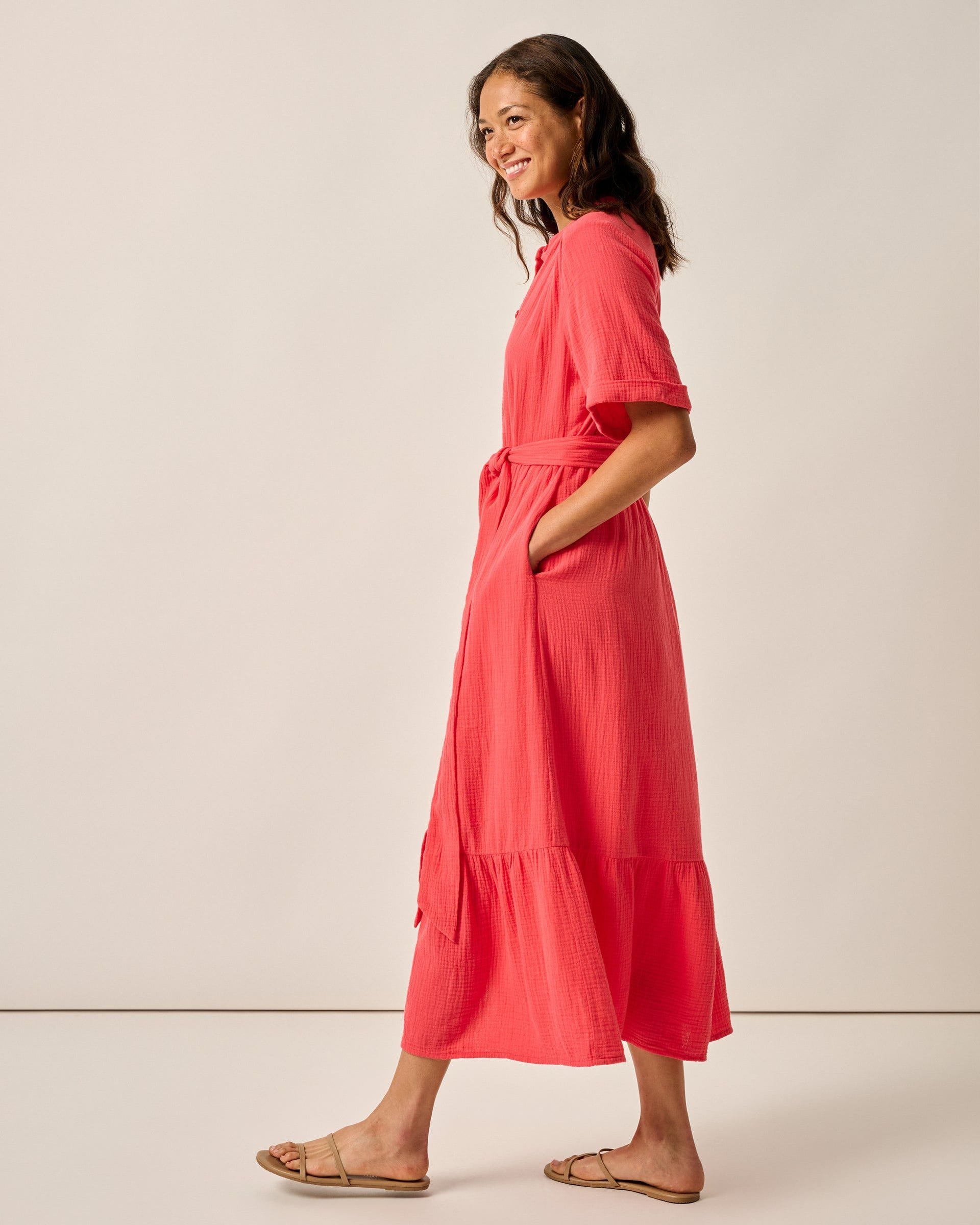 Johnnie-O Julie Button Up Cotton Maxi Dress