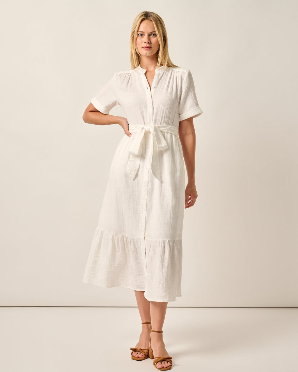 Johnnie-O Julie Button Up Cotton Maxi Dress