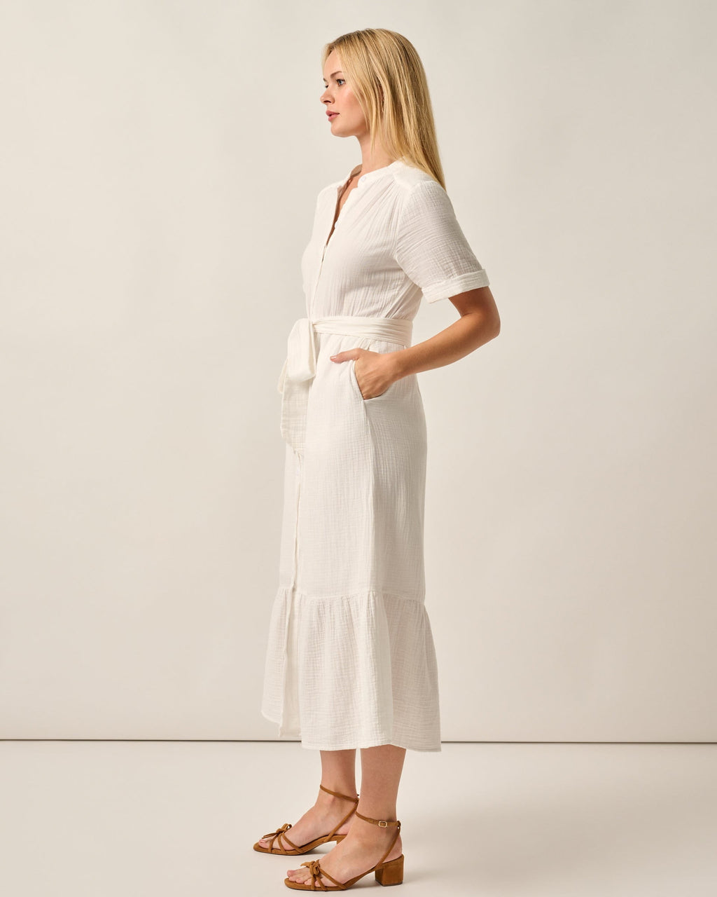 Johnnie-O Julie Button Up Cotton Maxi Dress
