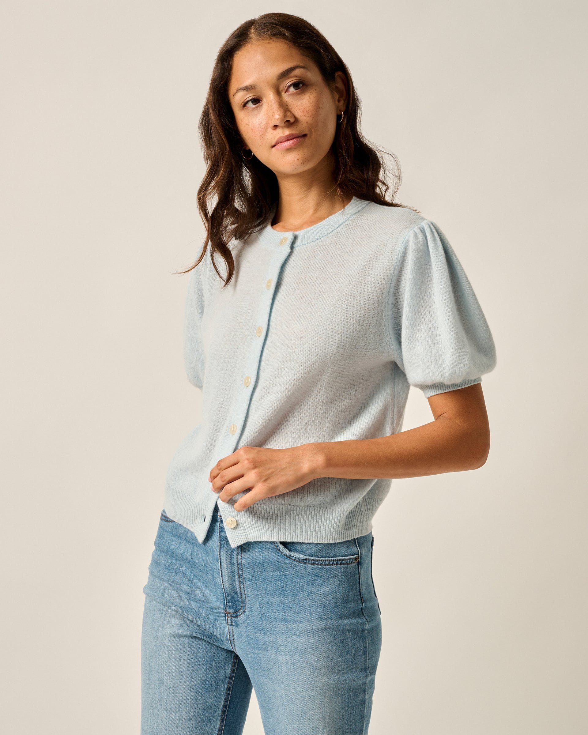 Johnnie-O Lizzie Puff Sleeve Cardigan