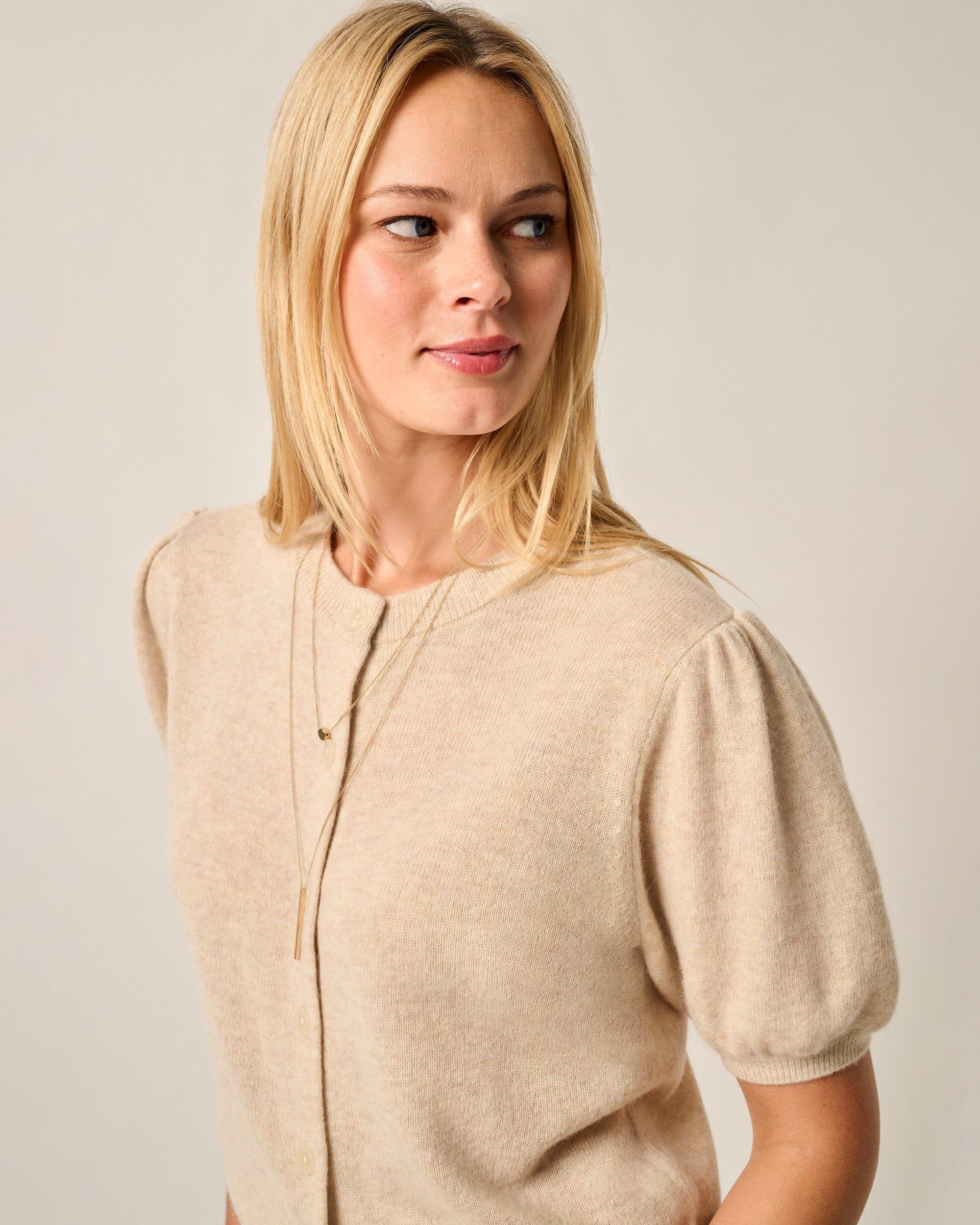 Johnnie-O Lizzie Puff Sleeve Cardigan