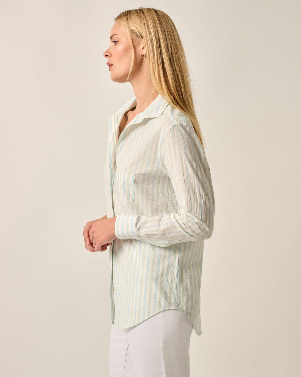 Johnnie-O Pixie Cotton Button Down Shirt, Gulf Blue