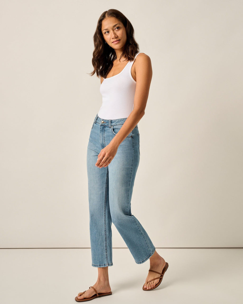 Johnnie-O Savanah Light Everyday Wash Jean, Crystal