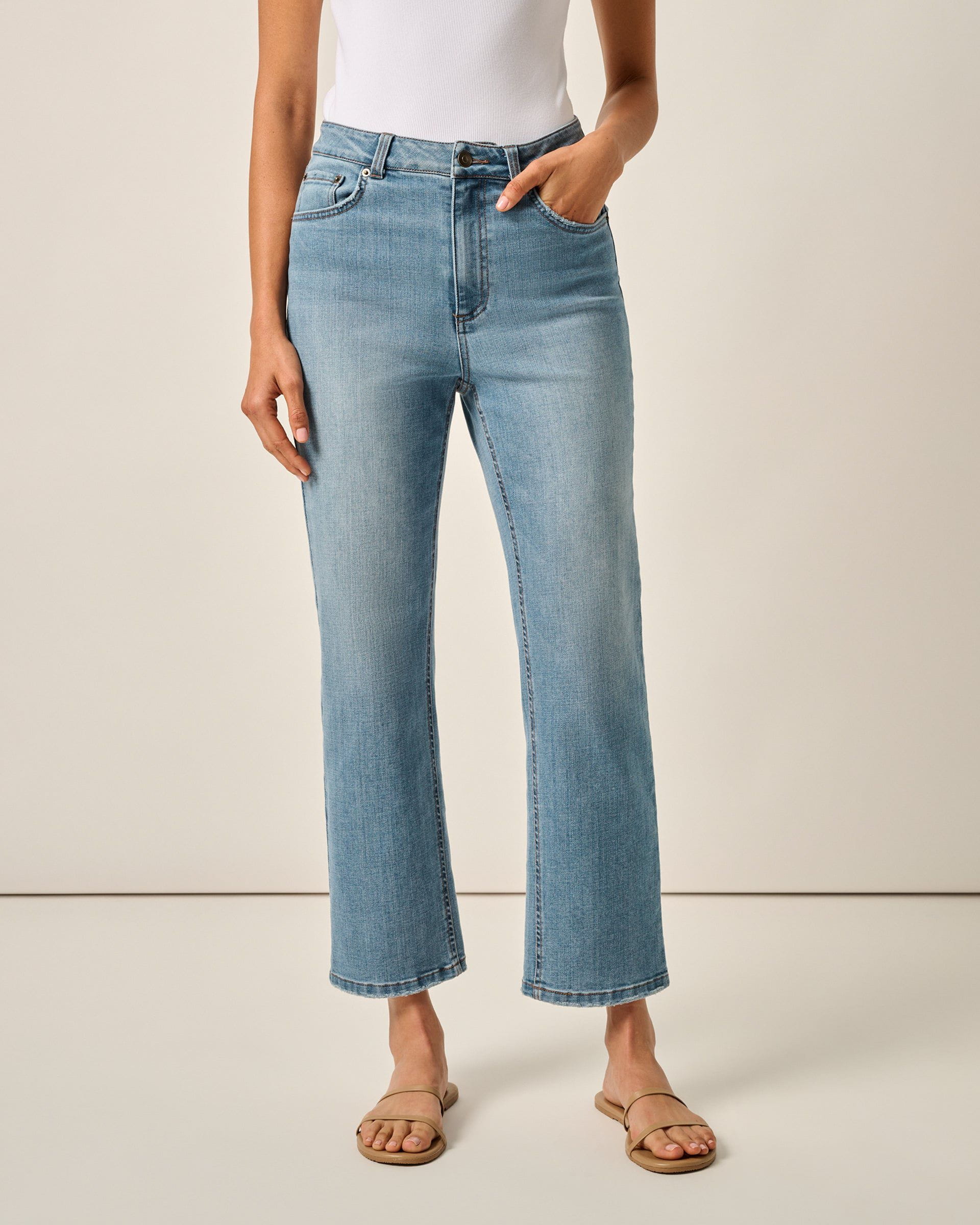 Johnnie-O Savanah Light Everyday Wash Jean, Crystal